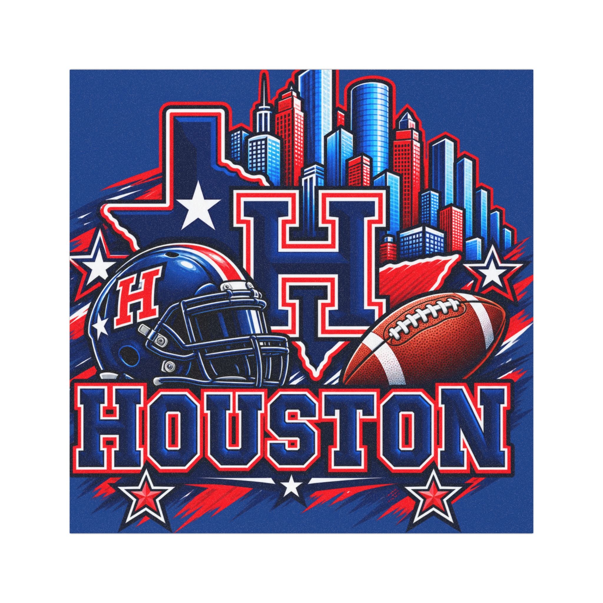 Houston Football Car Magnet