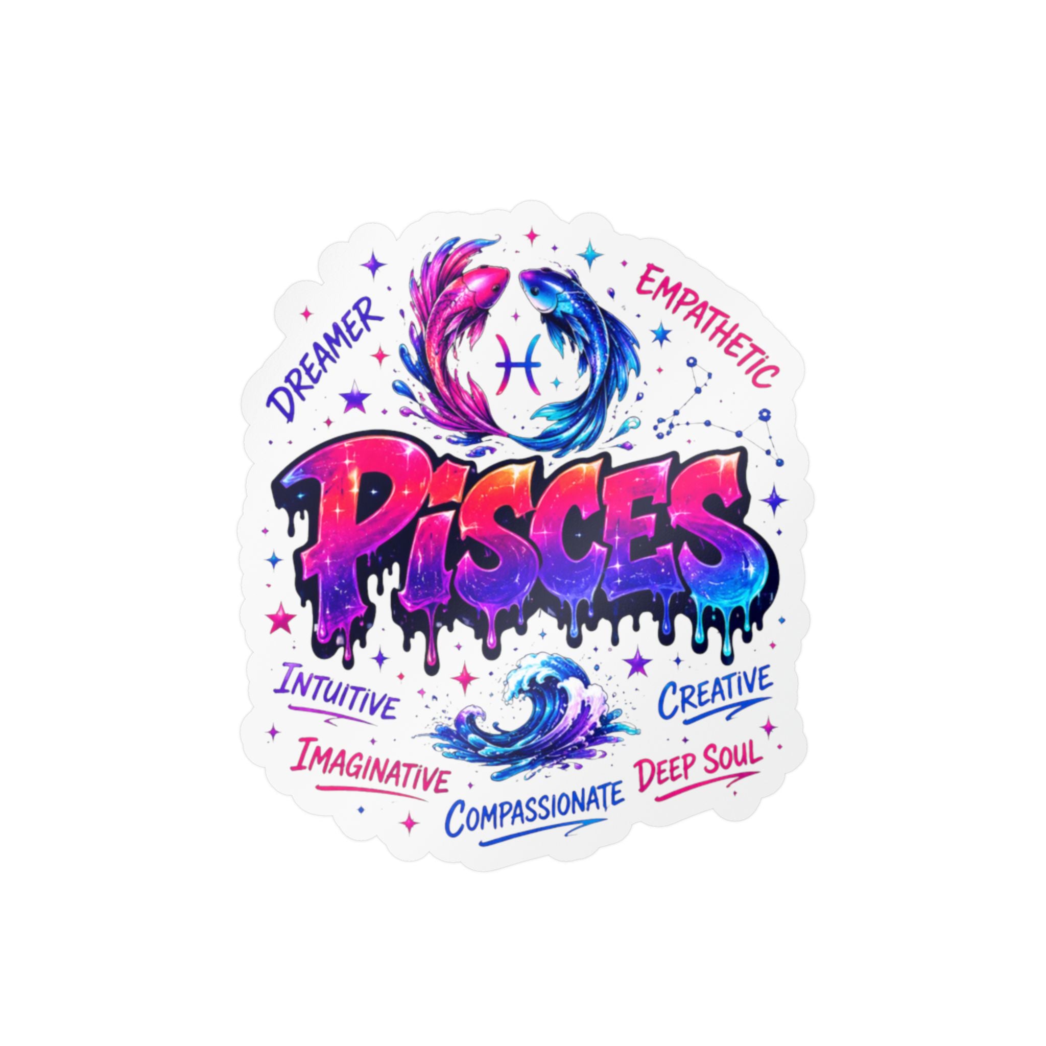 Pisces Zodiac Kiss-Cut Vinyl Decals