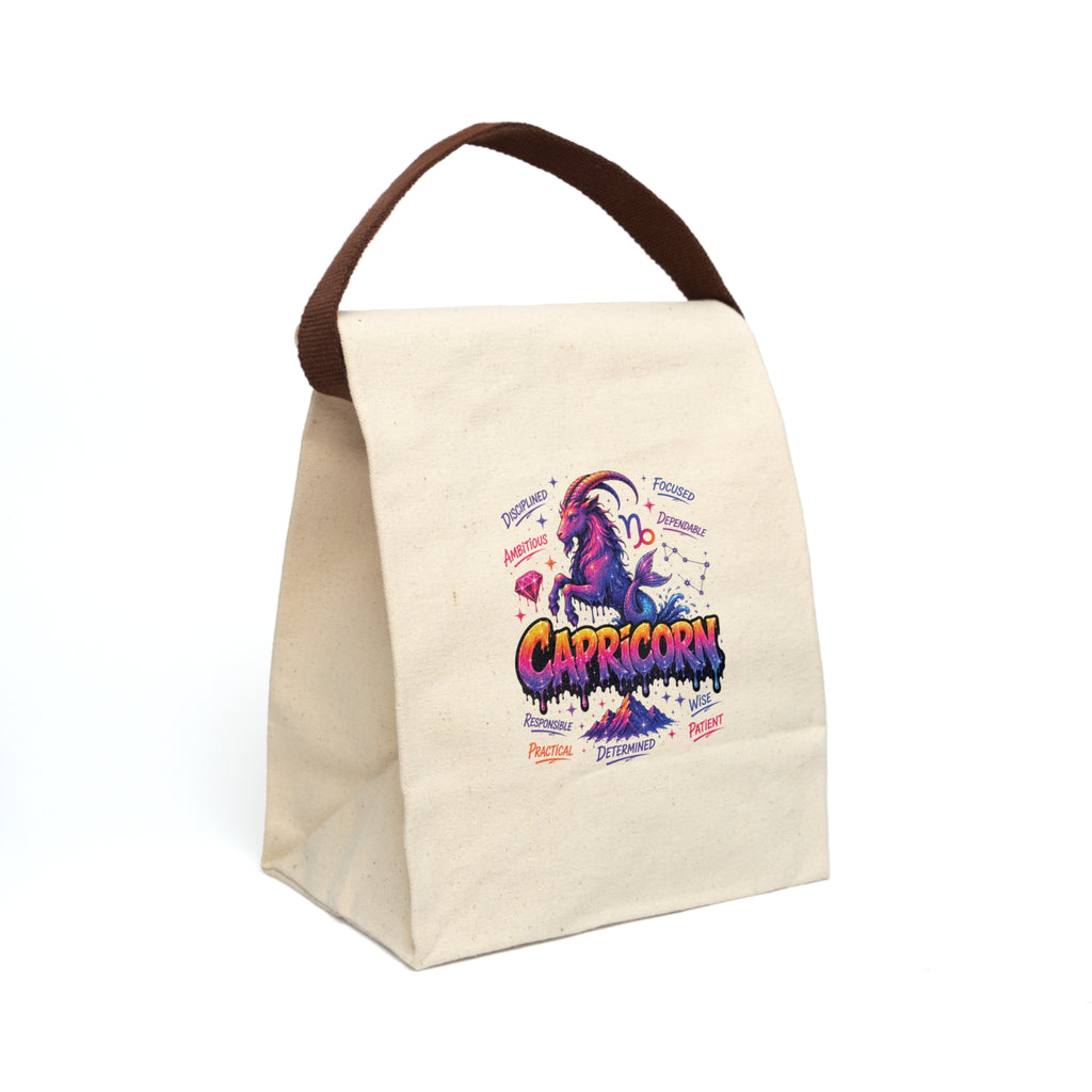 Capricorn Horoscope Cotton Canvas Lunch Bag