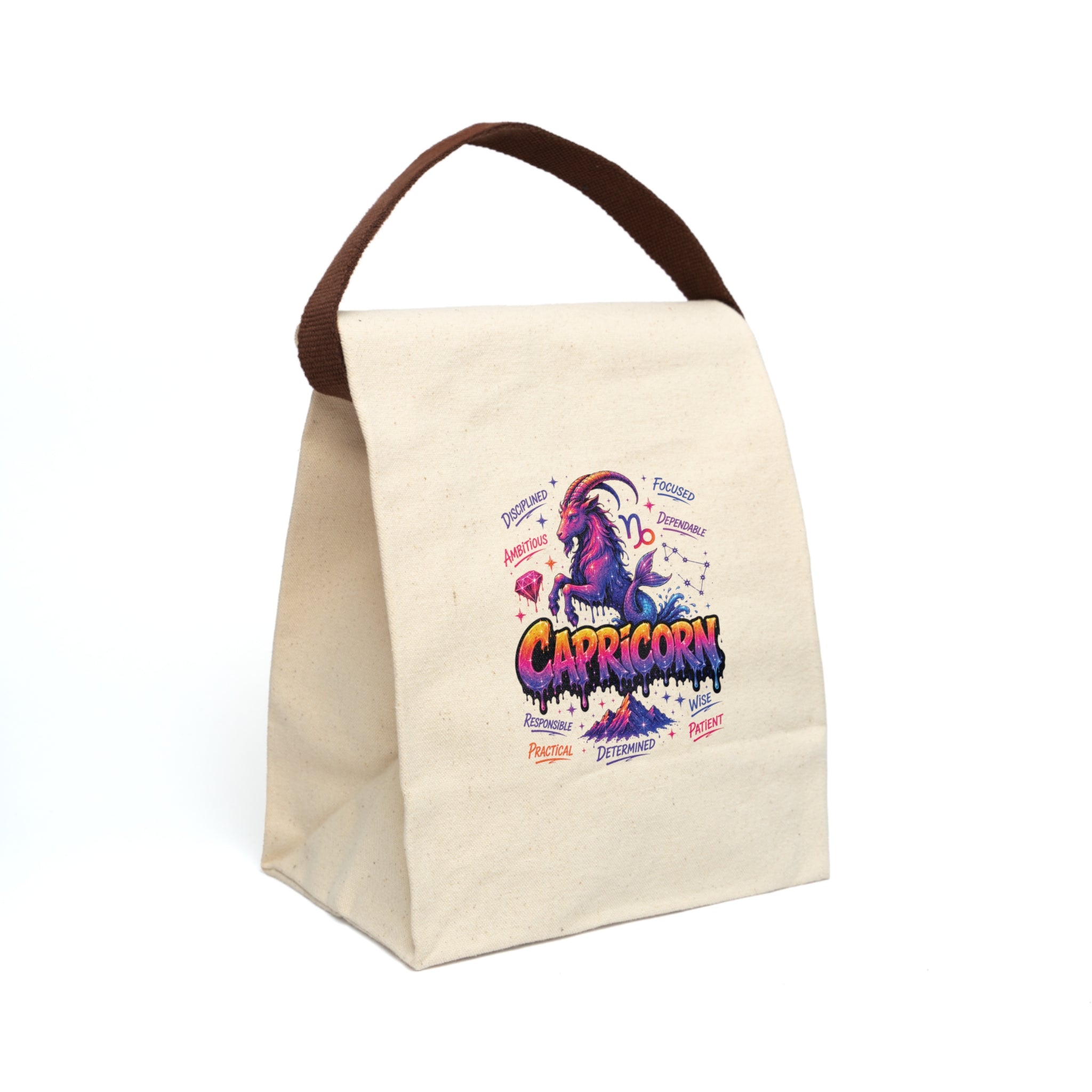 Capricorn Horoscope Cotton Canvas Lunch Bag
