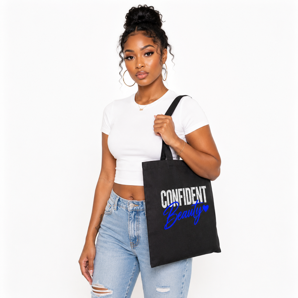 Confident Beauty Canvas Tote Bag