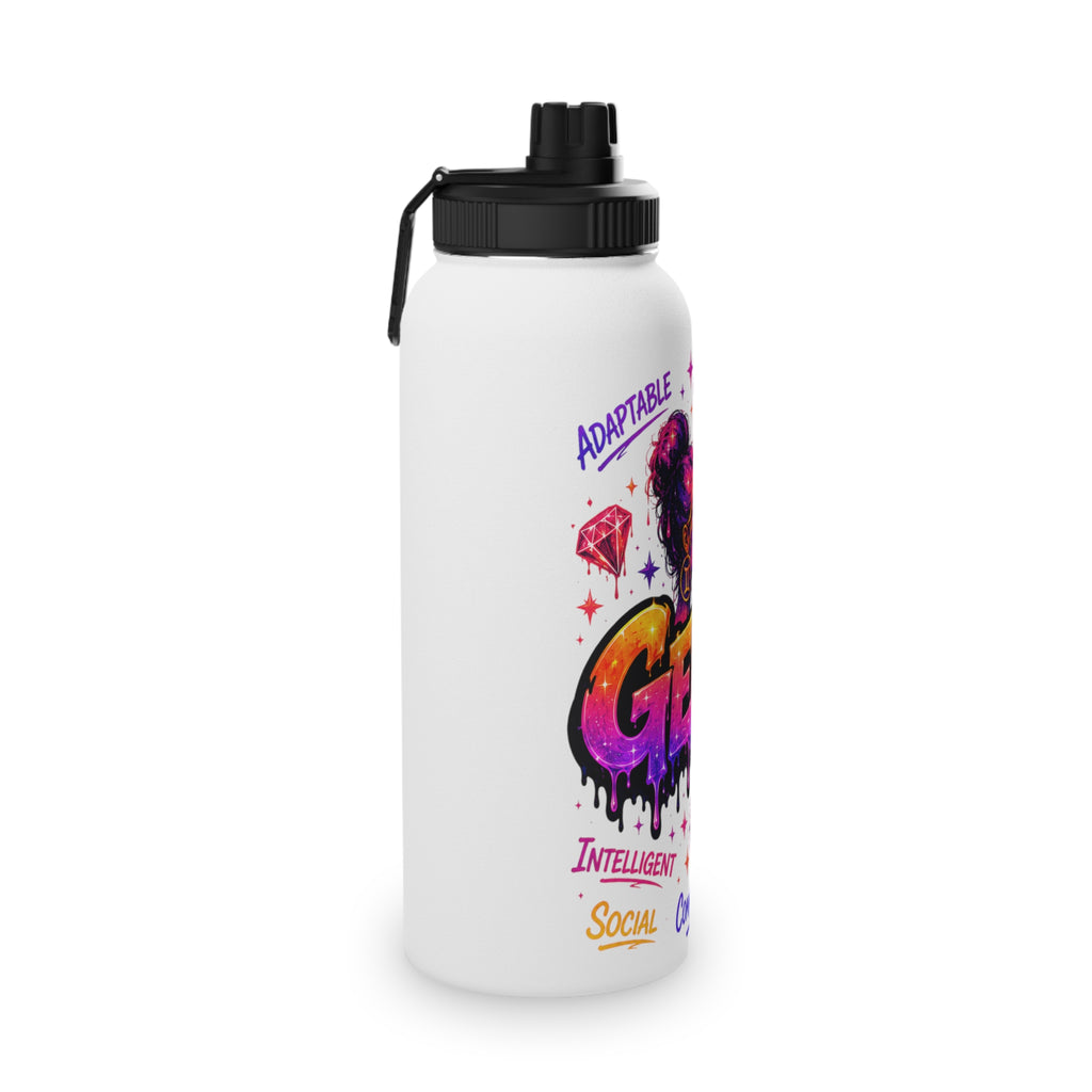 Gemini Stainless Steel Water Bottle, Sports Lid
