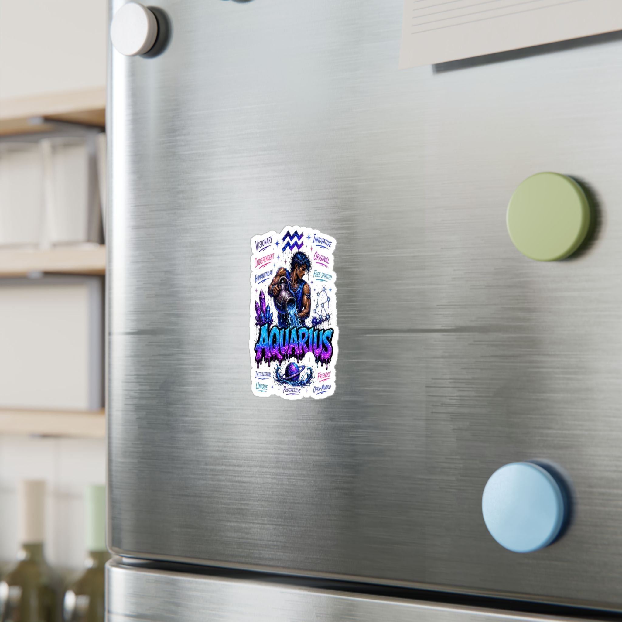 Aquarius Zodiac Kiss-Cut Vinyl Decals