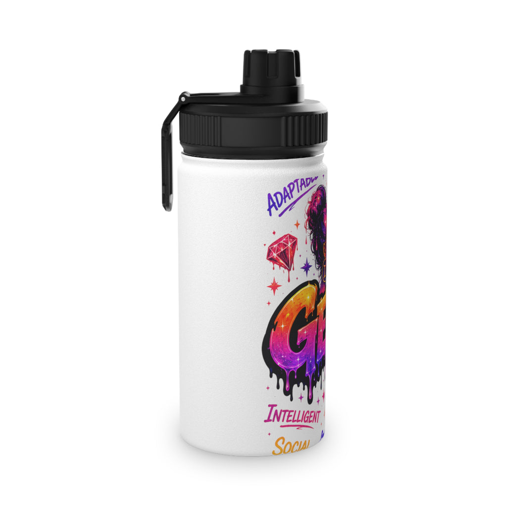 Gemini Stainless Steel Water Bottle, Sports Lid