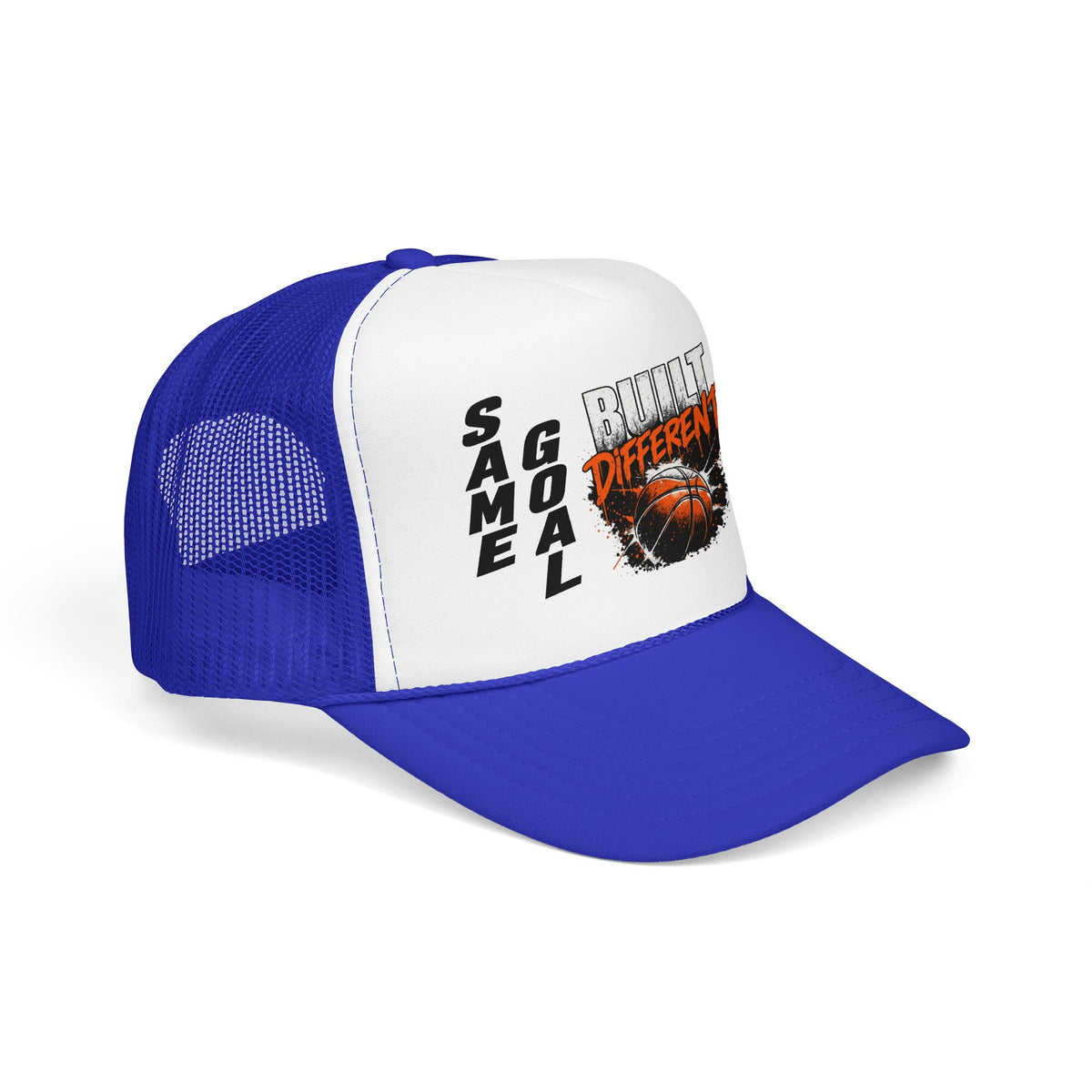 Built Different "Same Goal, New Level" Basketball Trucker Hat