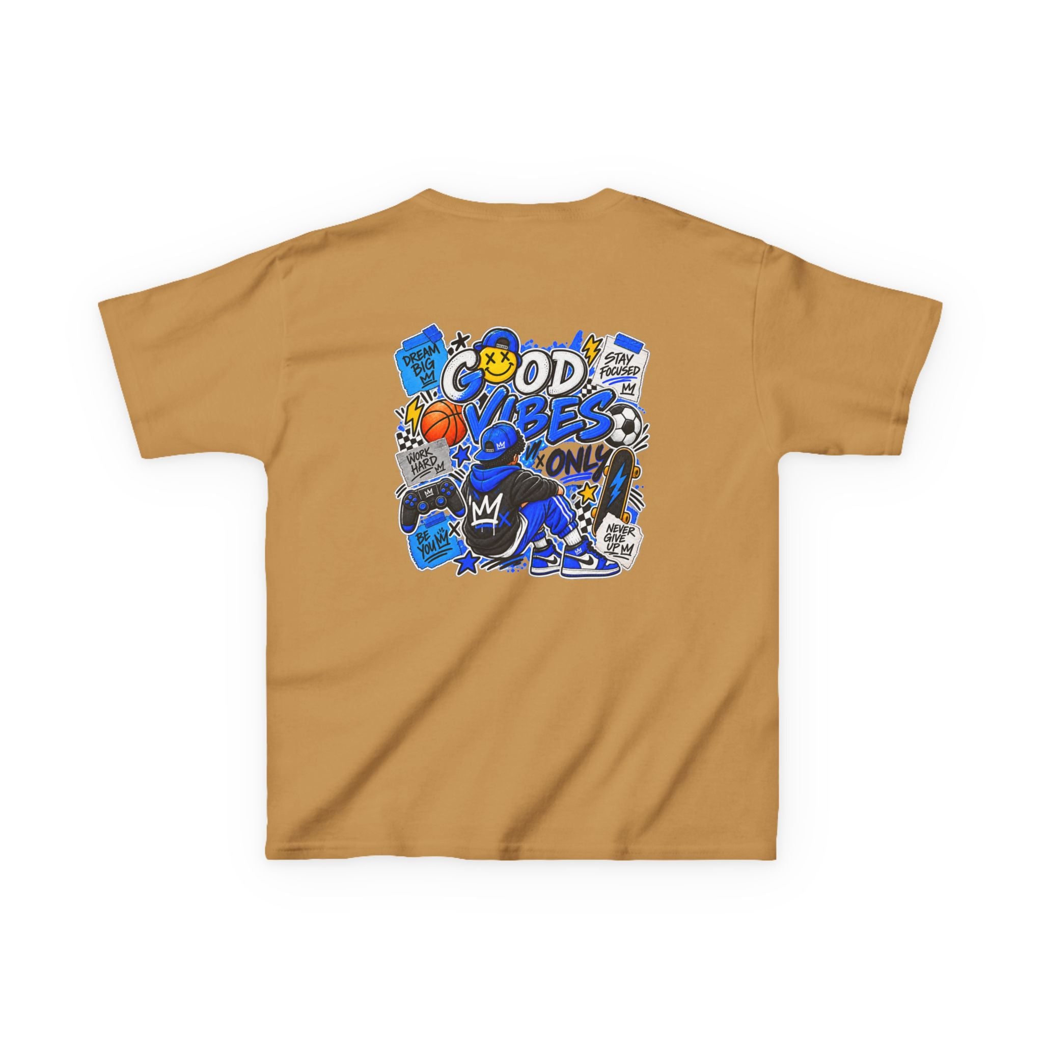 Boys Good Vibes Heavy Cotton Kids T-Shirt