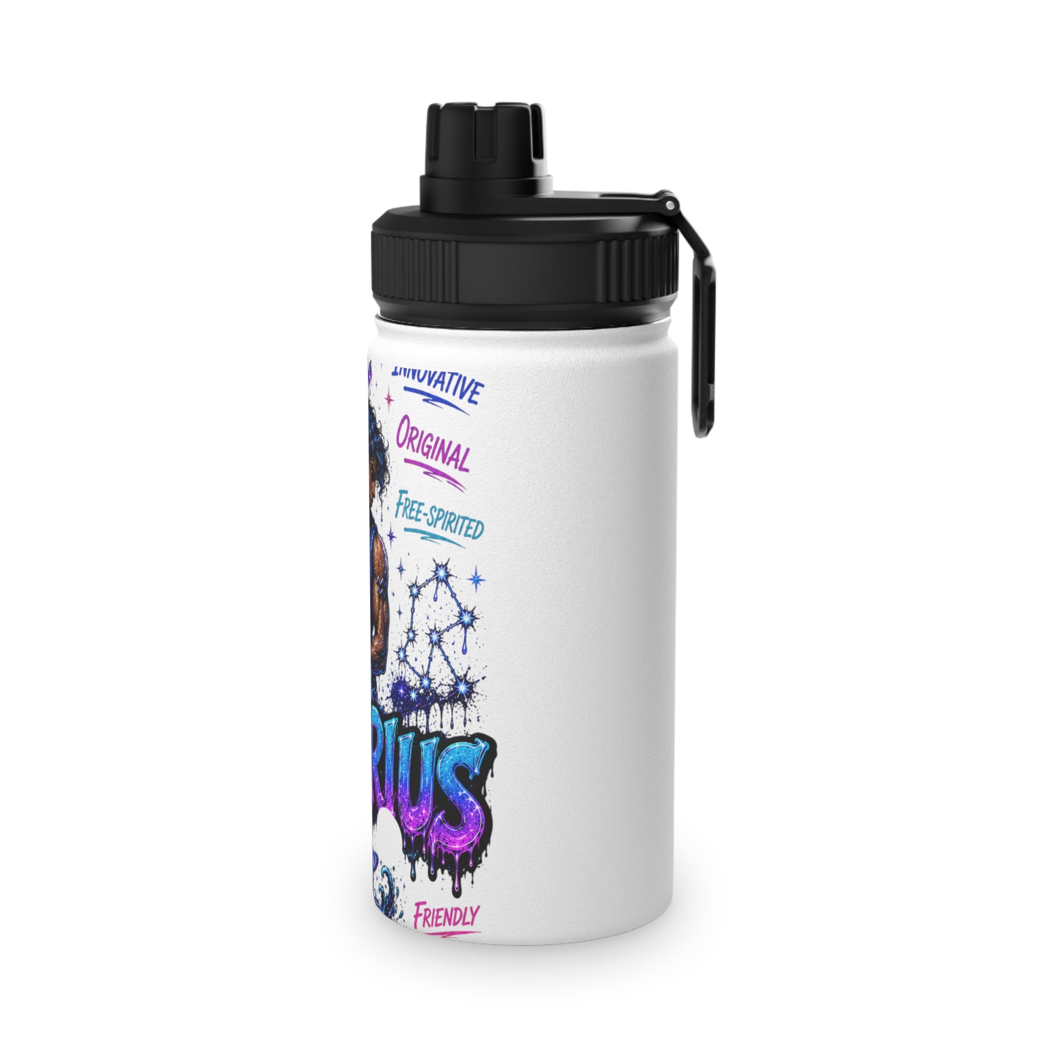 Aquarius Stainless Steel Water Bottle, Sports
