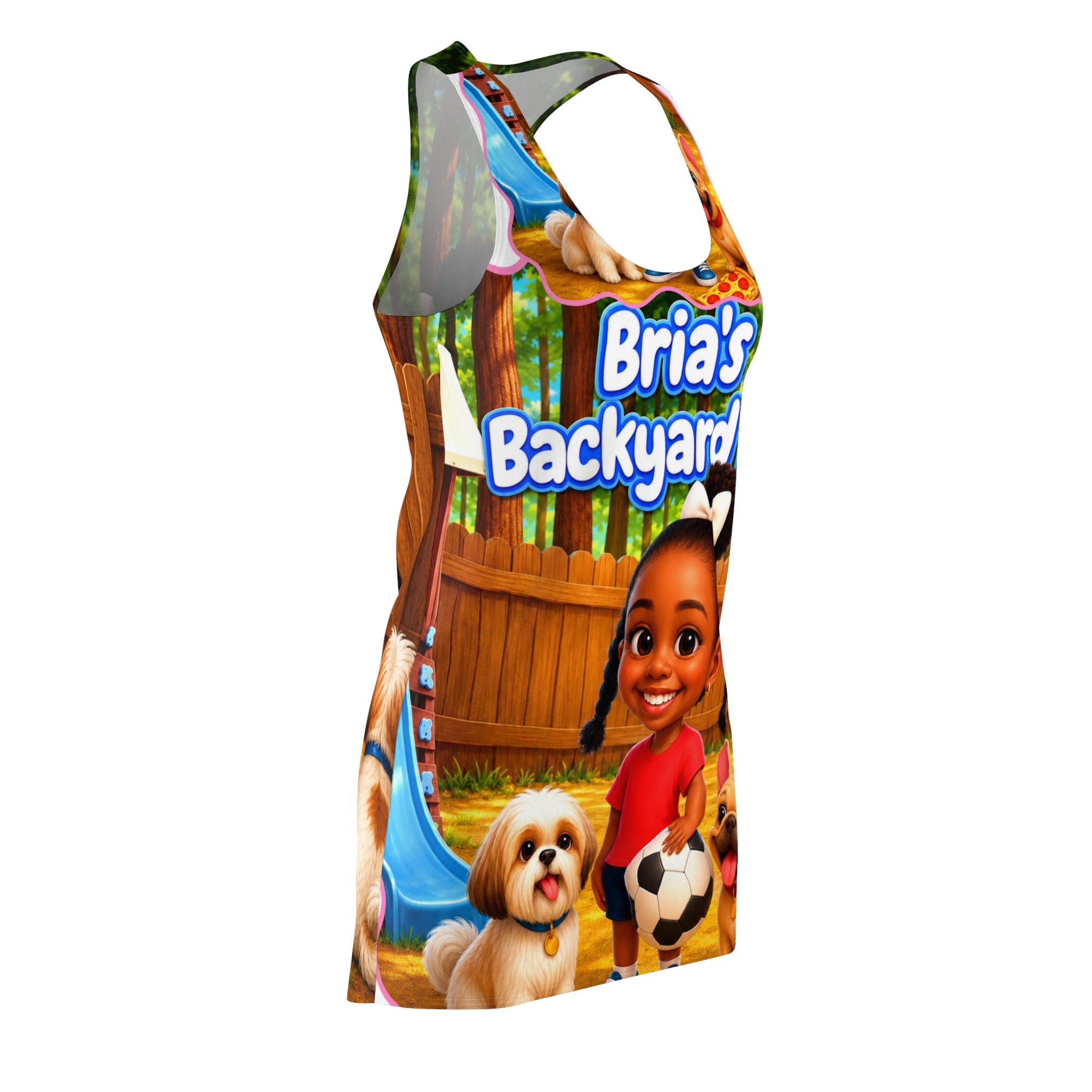 Bria’s Backyard Fun Women's Cut & Sew Racerback Dress