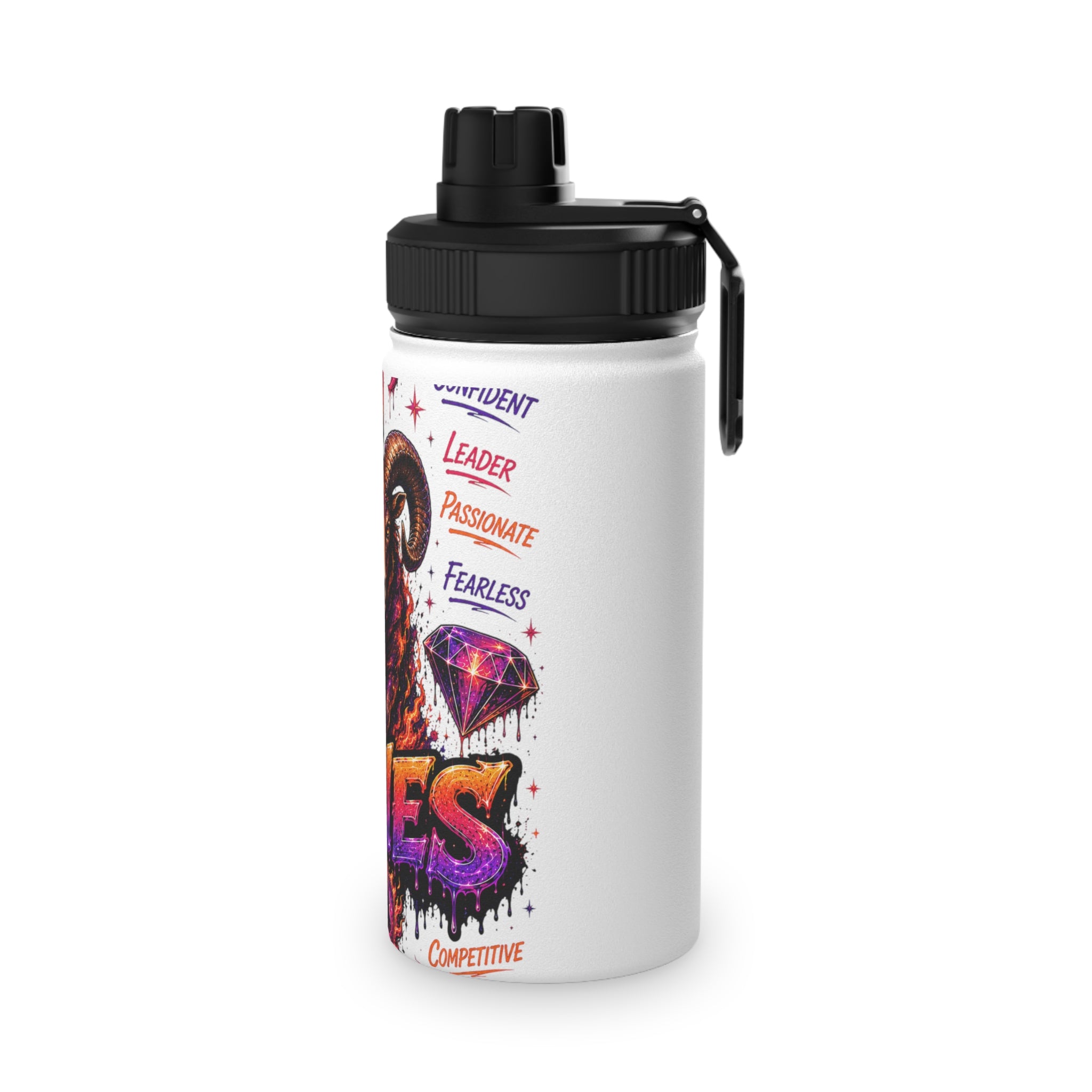 Aries Stainless Steel Water Bottle, Sports Lid