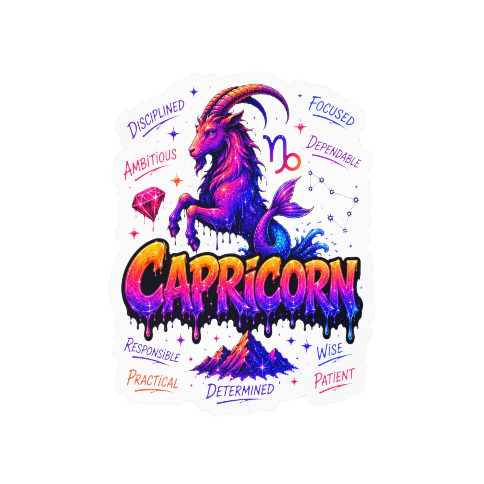 Capricorn Zodiac Kiss-Cut Vinyl Decals