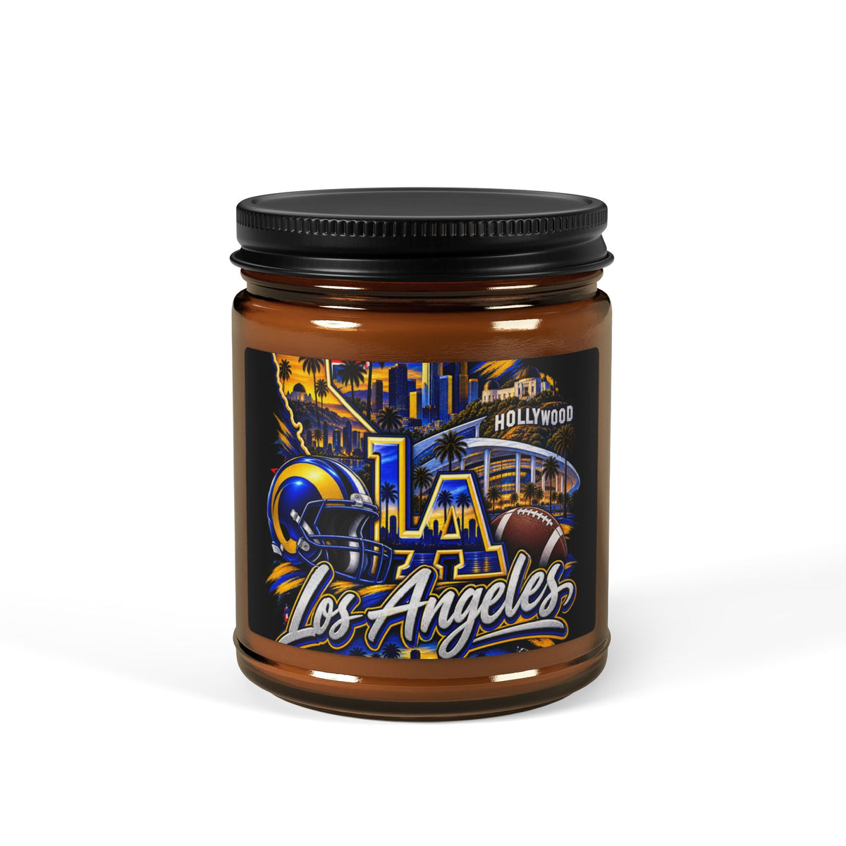 Los Angeles Football Soy Candle (Amber Jar)
