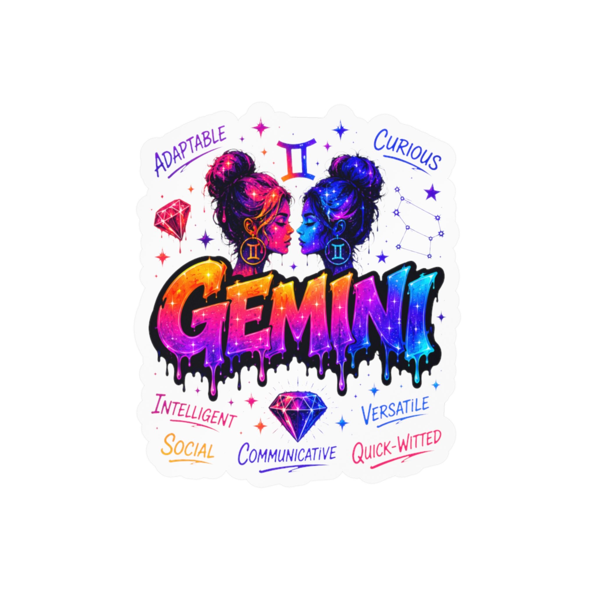 Gemini Zodiac Kiss-Cut Vinyl Decals