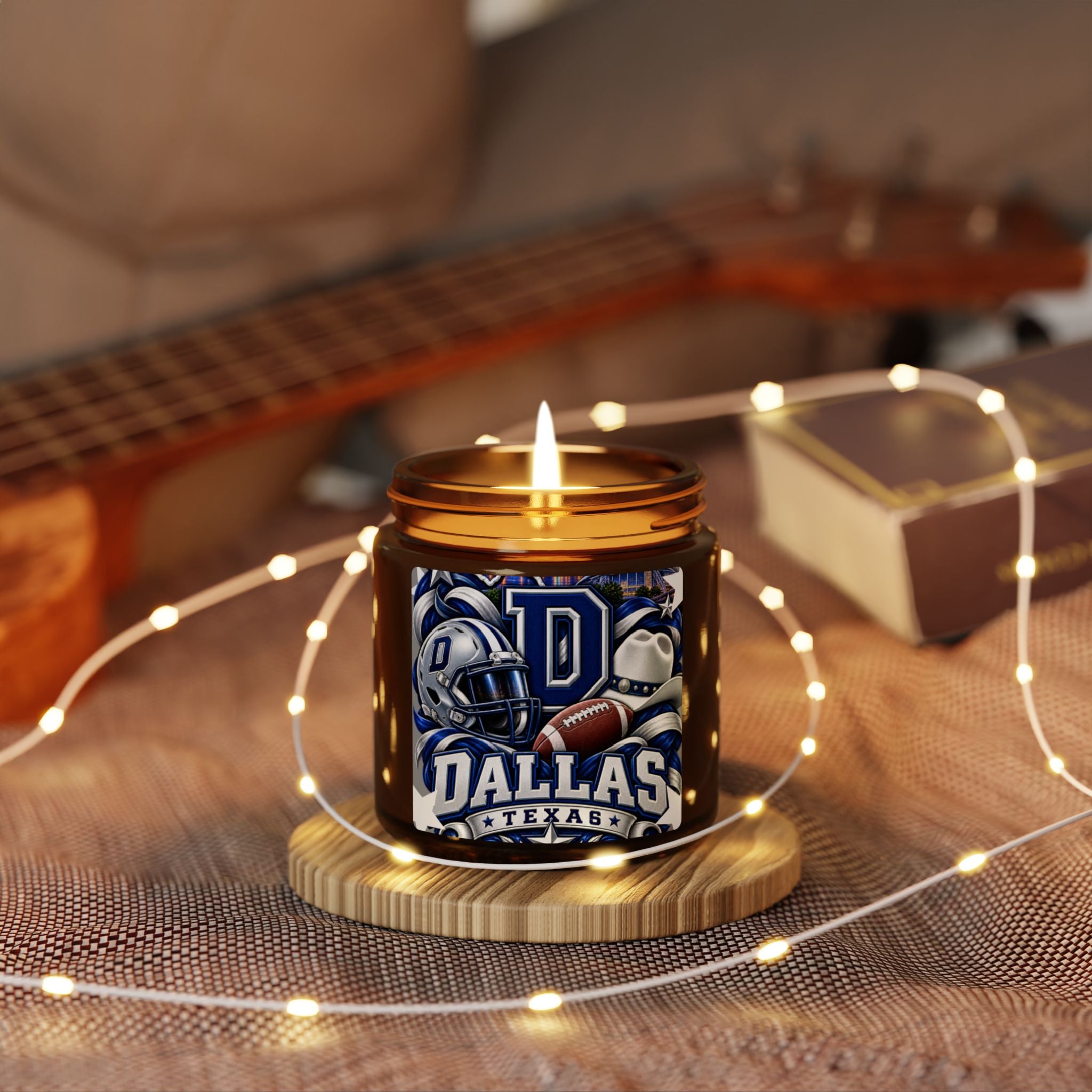 Dallas Football Soy Candle (4oz, Amber Jar)