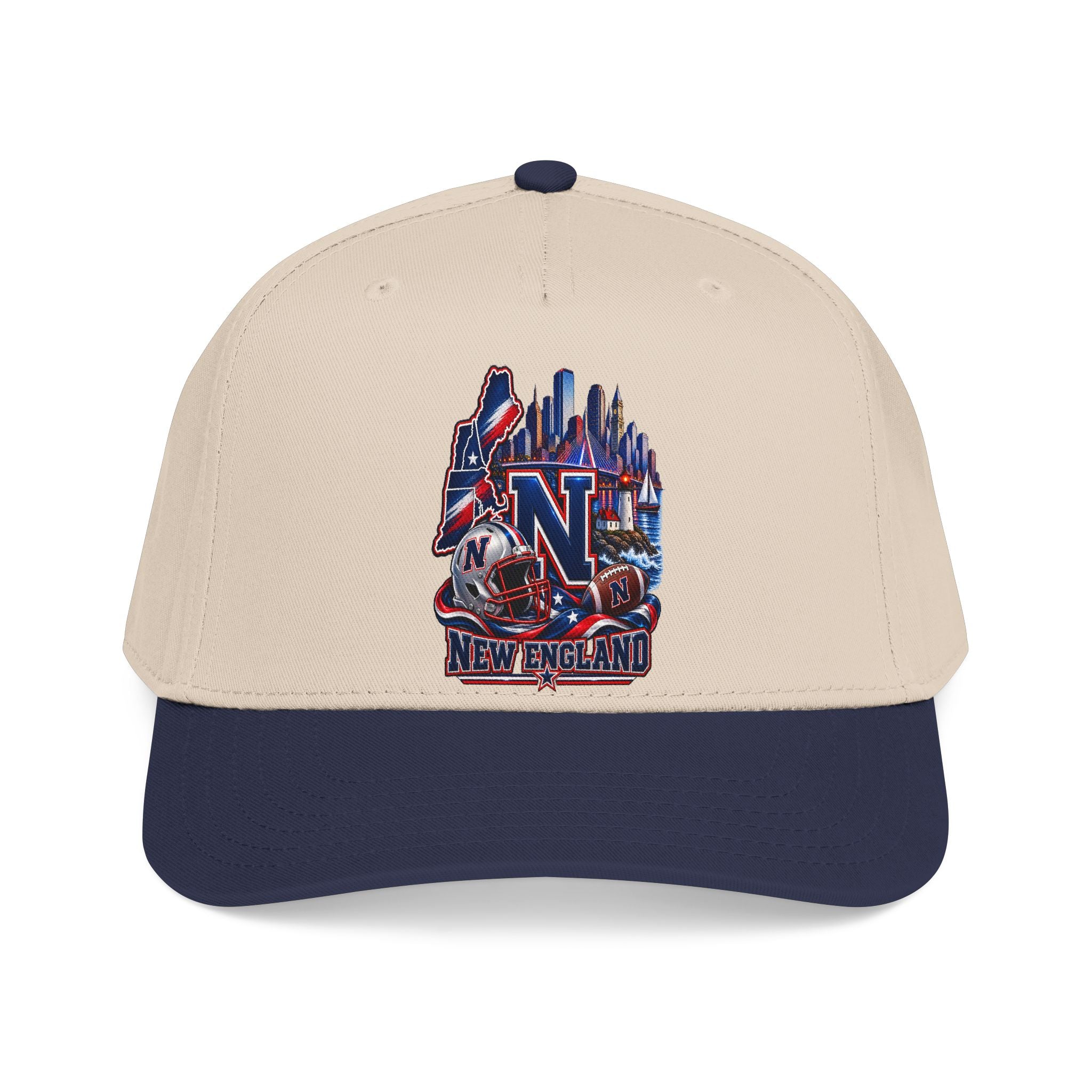New England Football Mid Profile Baseball Cap