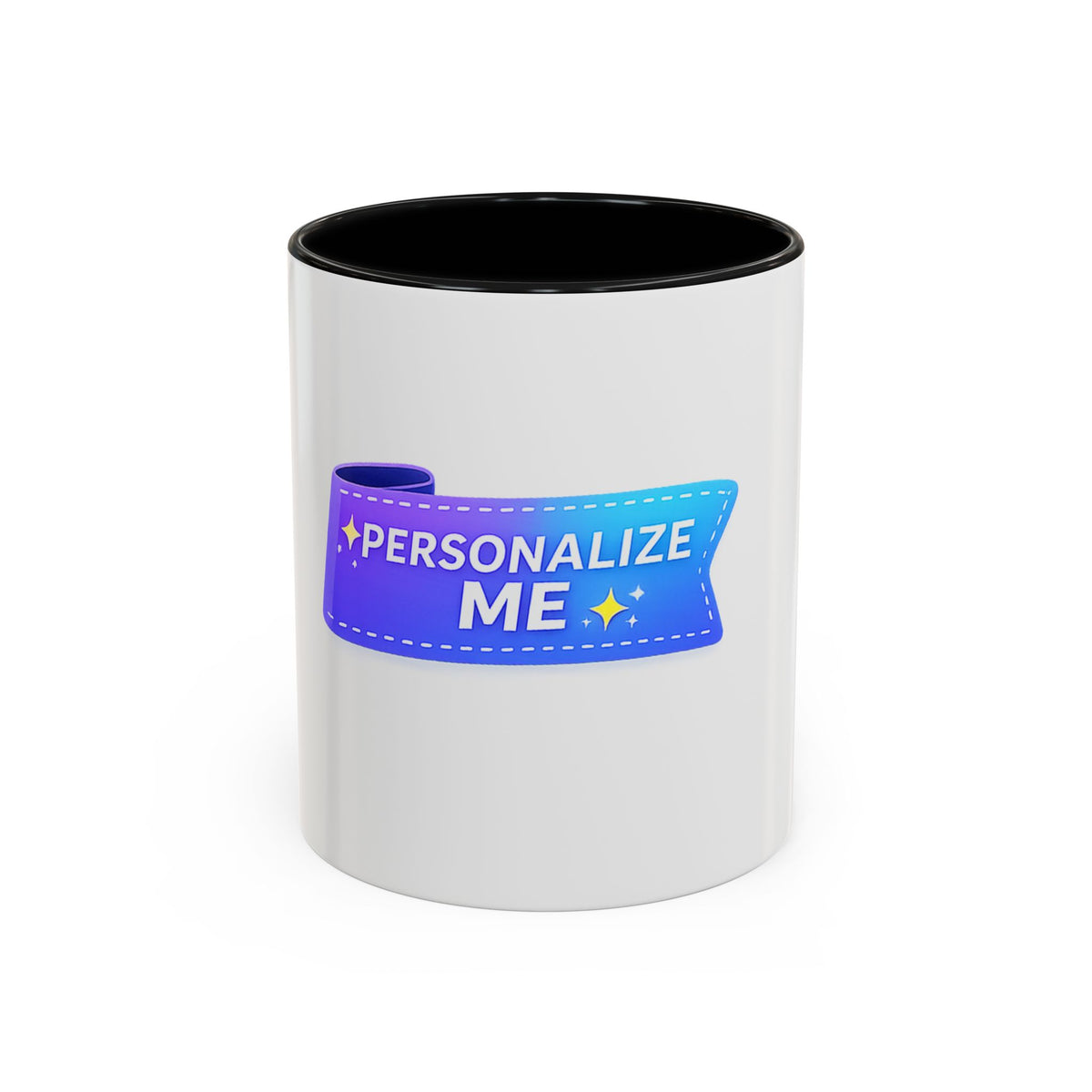 Personalized Accent Coffee Mug — Customizable 11/15oz Gift Mug