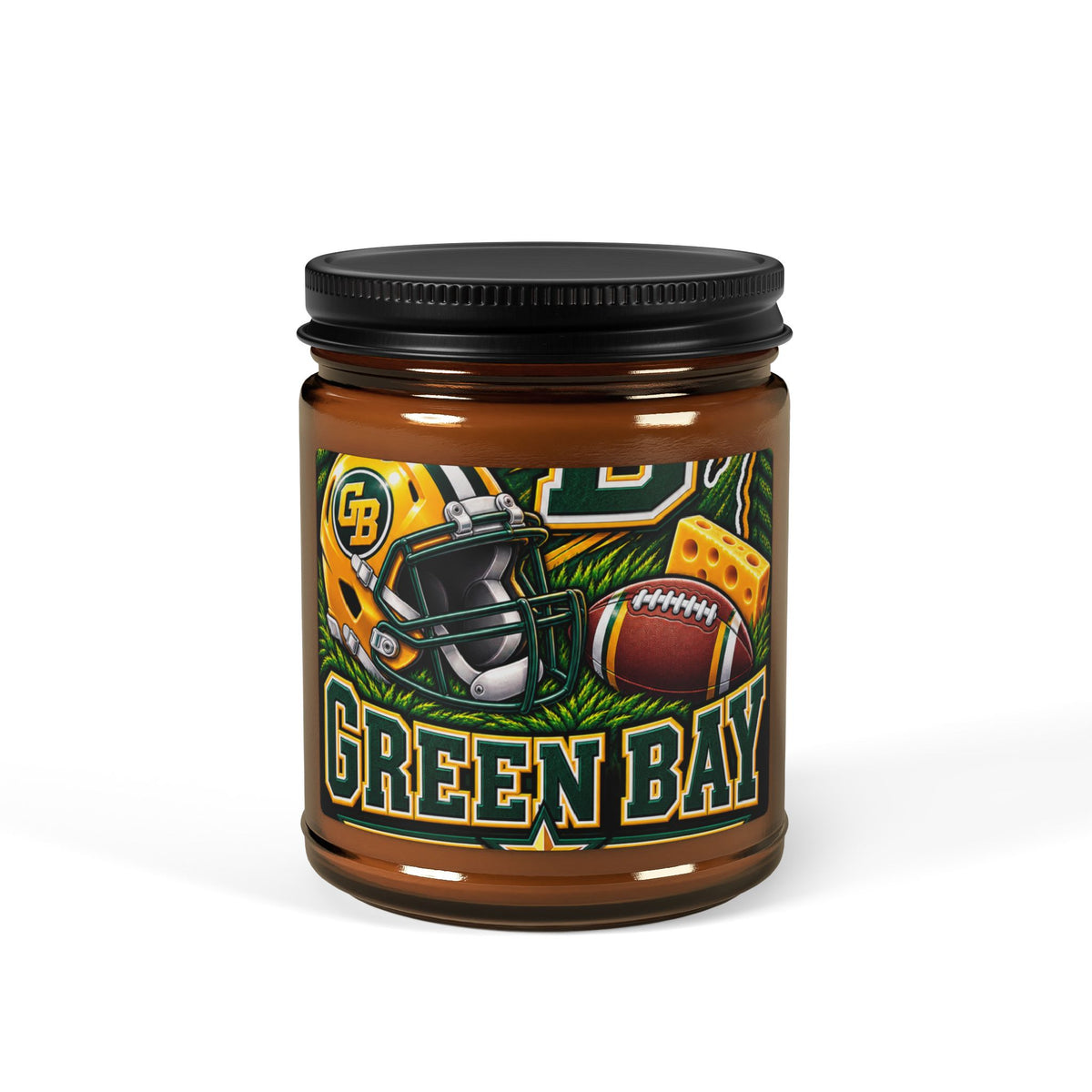 Green Bay Football Soy Candle (Amber Jar)