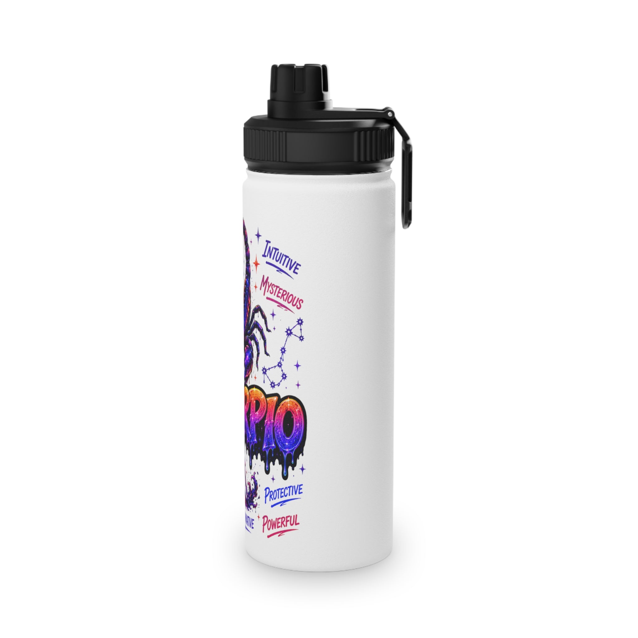 Scorpio Stainless Steel Water Bottle, Sports Lids