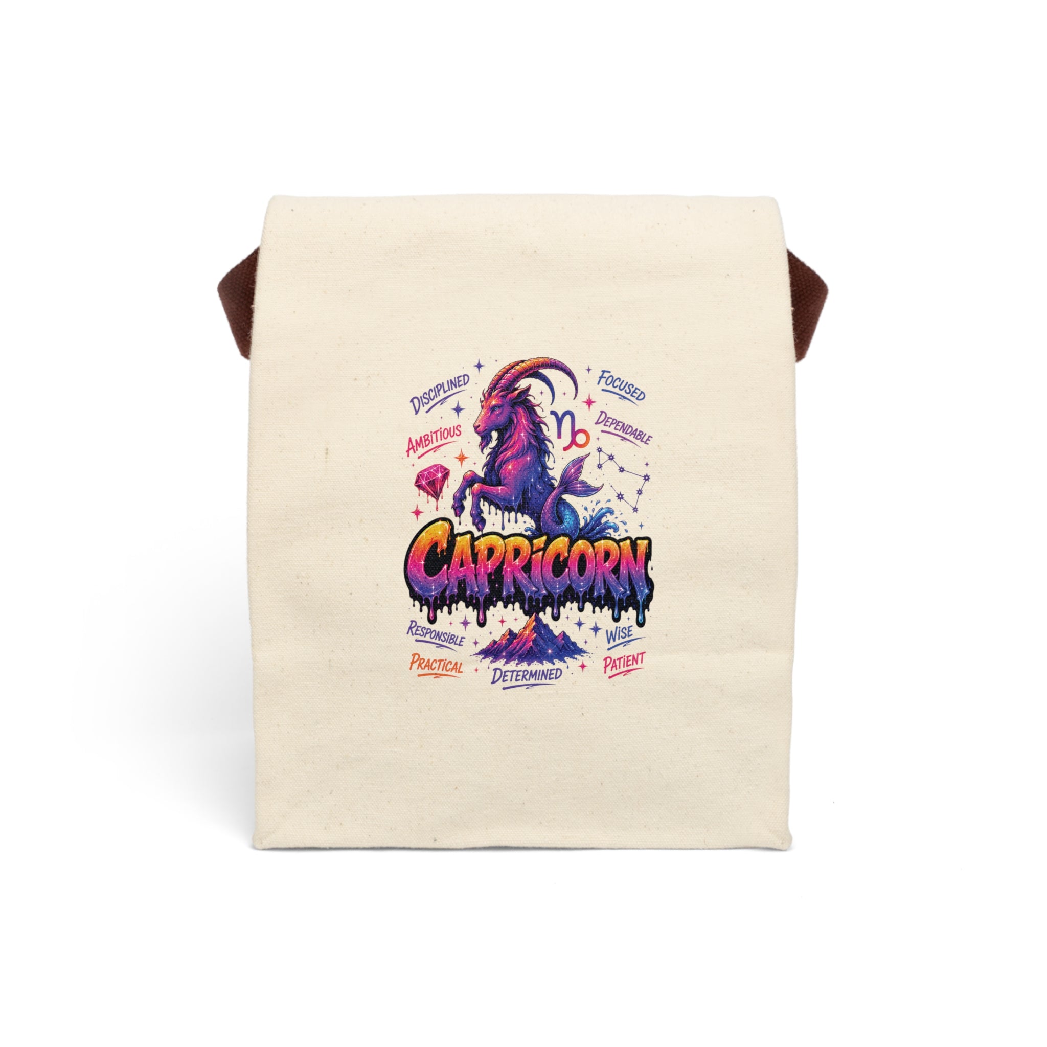 Capricorn Horoscope Cotton Canvas Lunch Bag