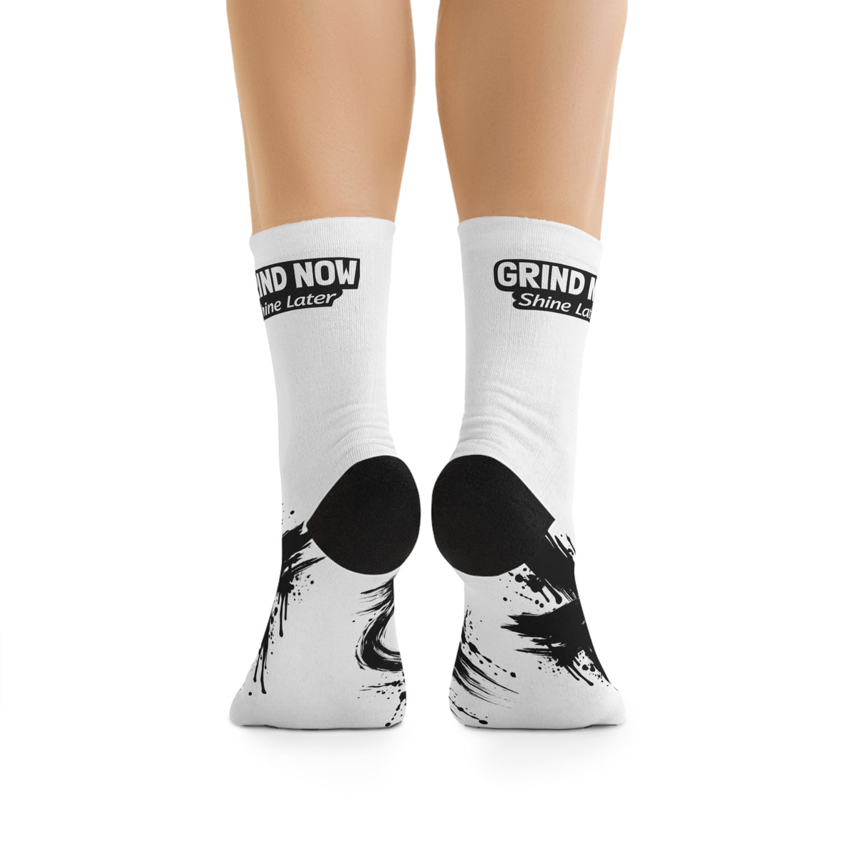 Grind Now Shine Later Paint Brush Unisex Crew Socks