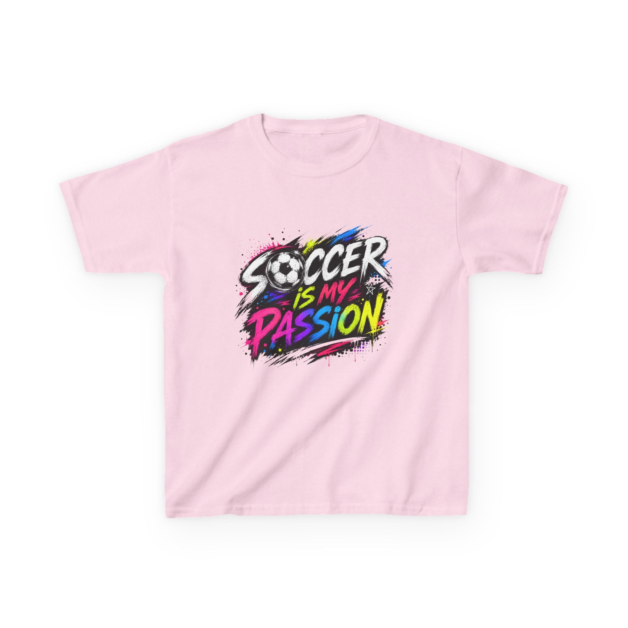 Soccer Is My Passion Kids Heavy Cotton T-Shirt