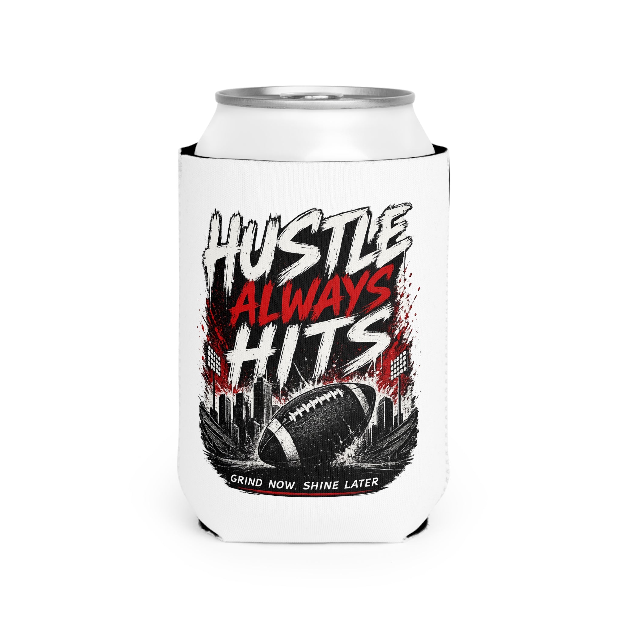 Hustle Always Hits Can Cooler Sleeve