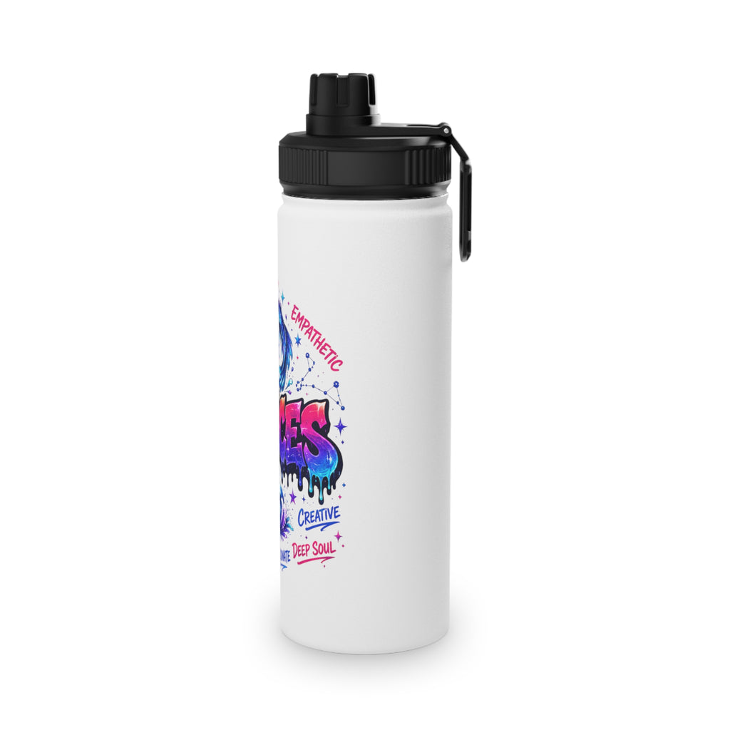 Pisces Stainless Steel Water Bottle, Sports Lid