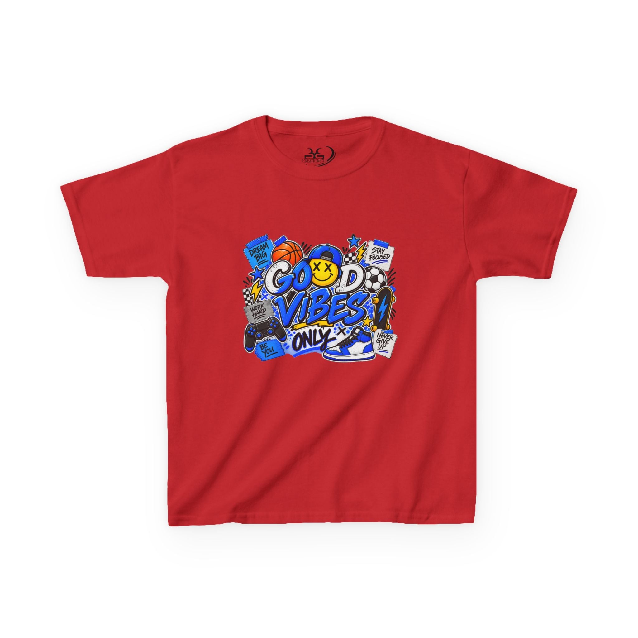 Boys Good Vibes Heavy Cotton Kids T-Shirt