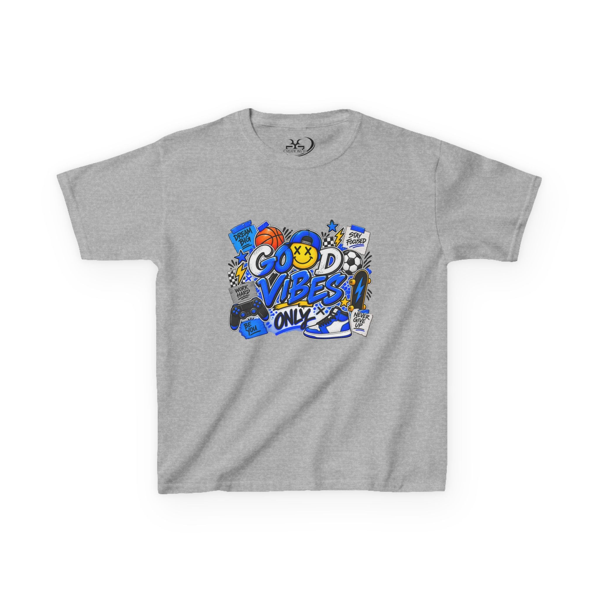 Boys Good Vibes Heavy Cotton Kids T-Shirt