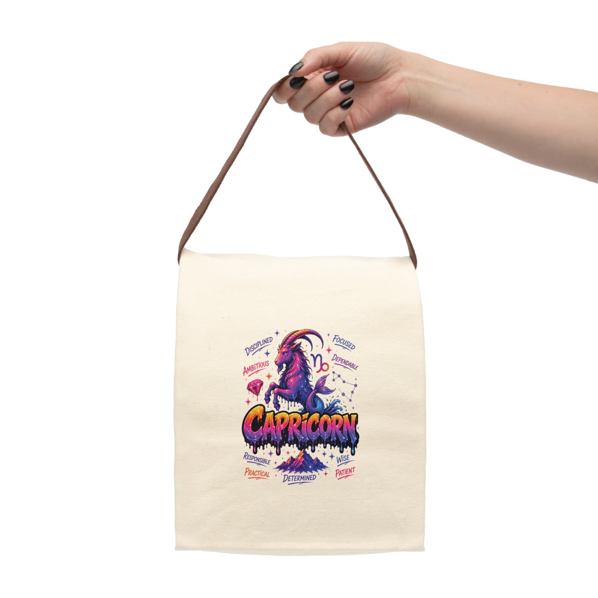 Capricorn Horoscope Cotton Canvas Lunch Bag