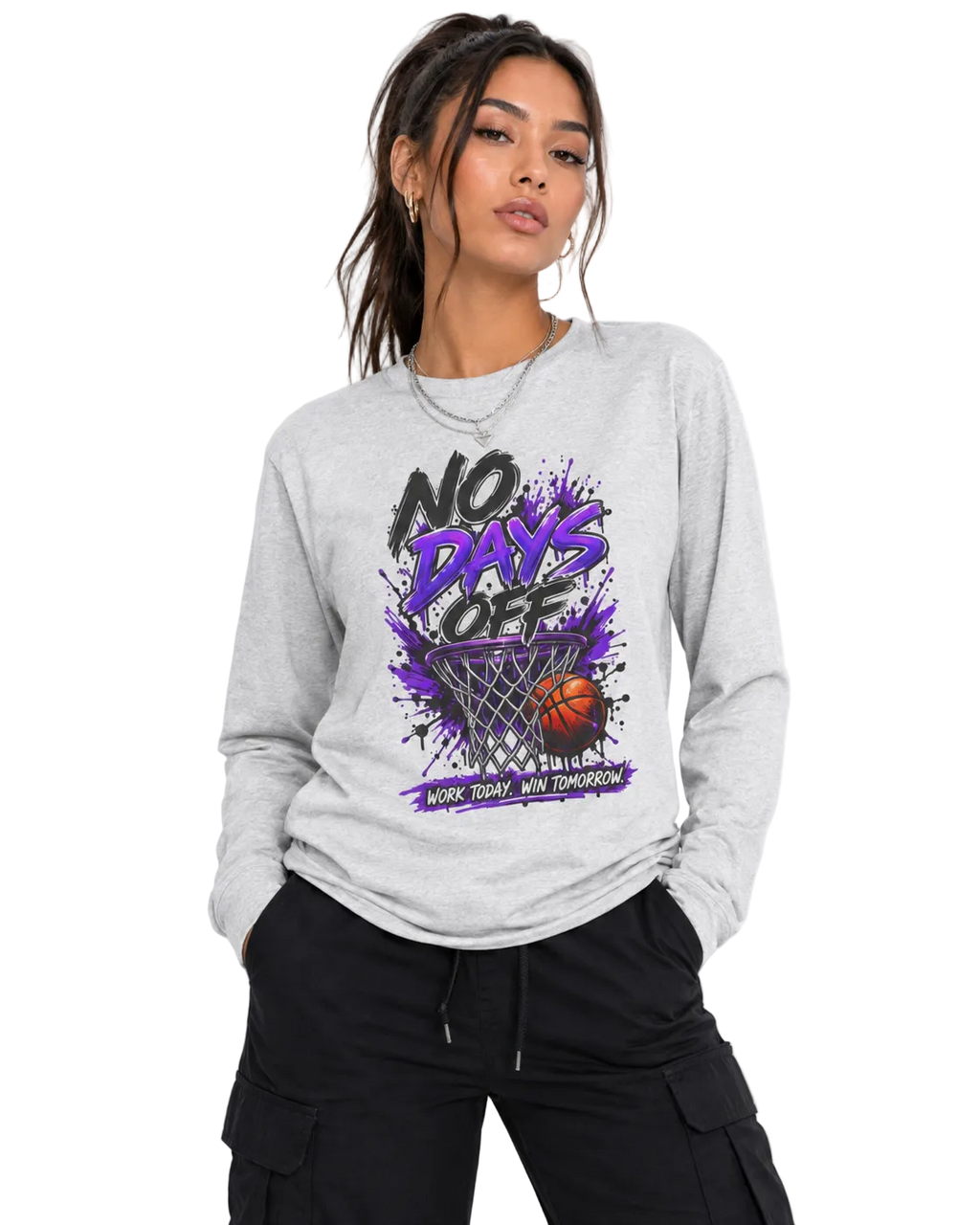 No Days Off Cotton Long Sleeve Tee