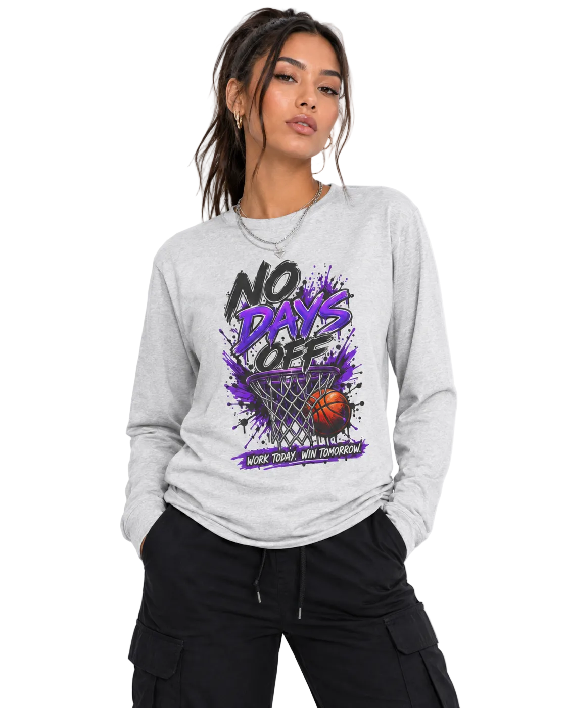 No Days Off Cotton Long Sleeve Tee