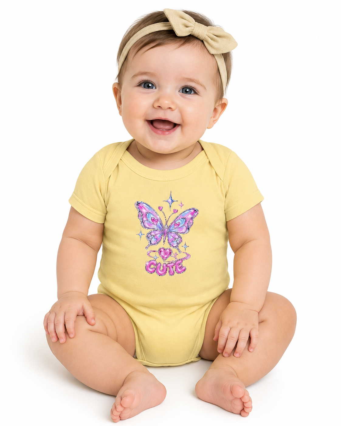 Cute Butterfly Jersey Bodysuit