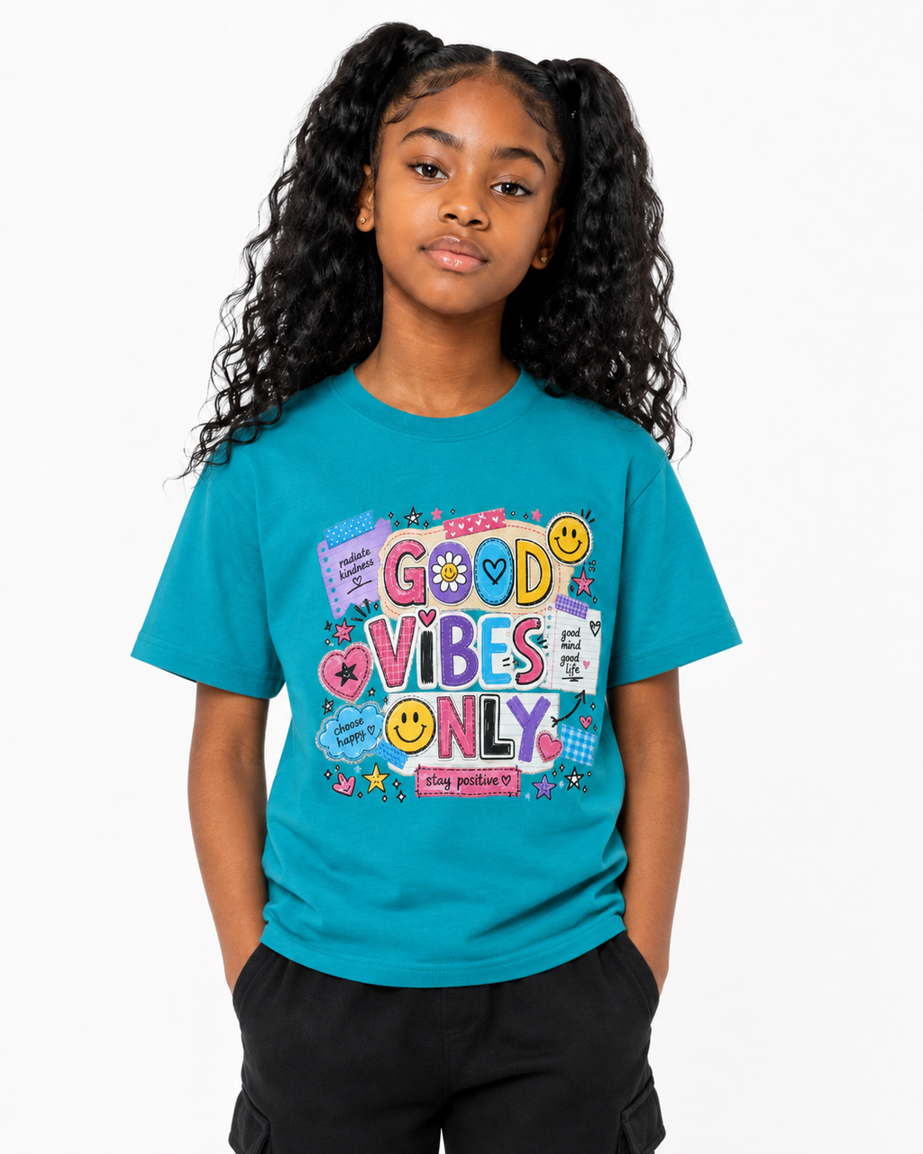 Good Vibes Only Heavy Cotton Kids T-Shirt