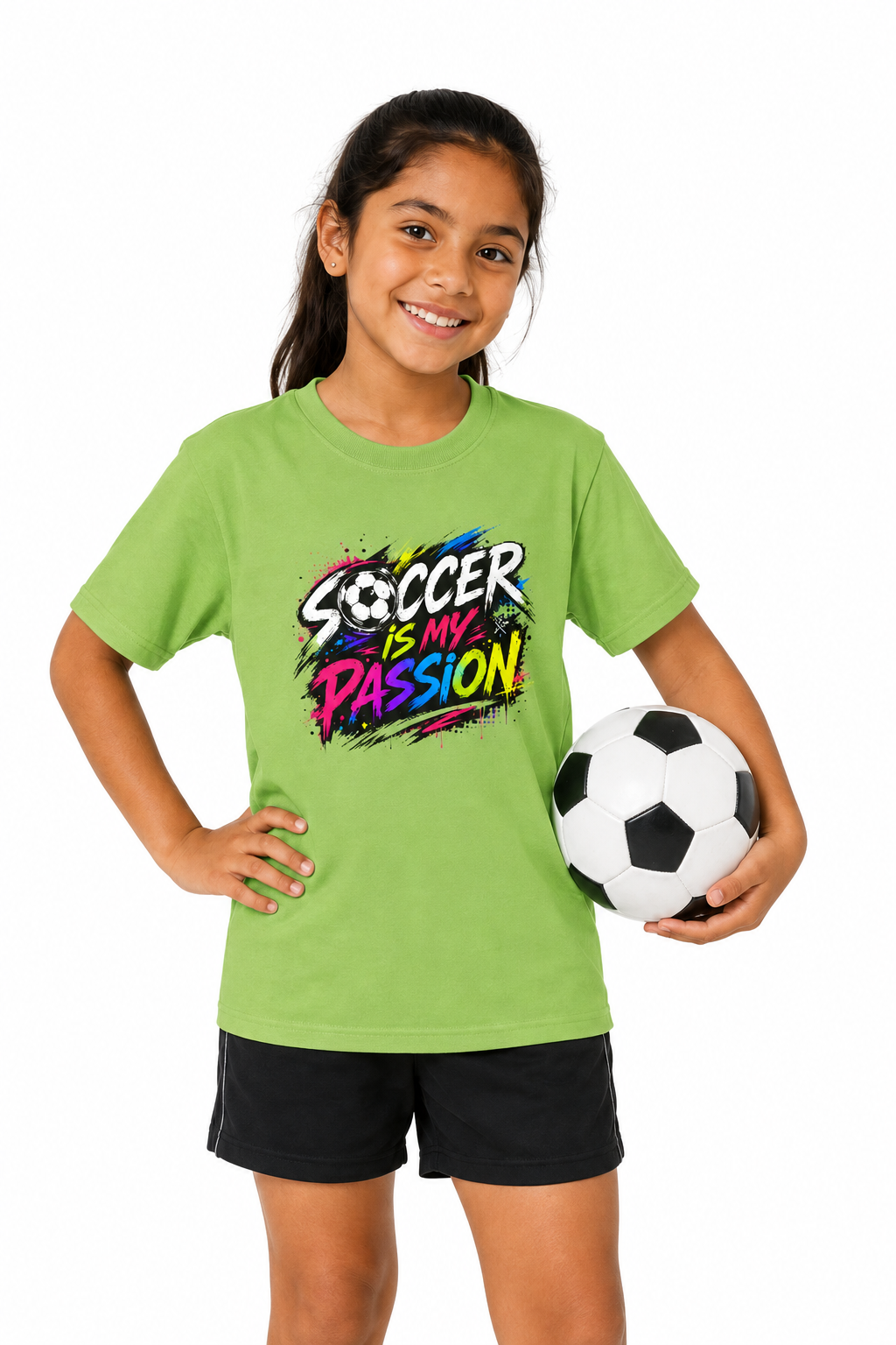 Soccer Is My Passion Kids Heavy Cotton T-Shirt
