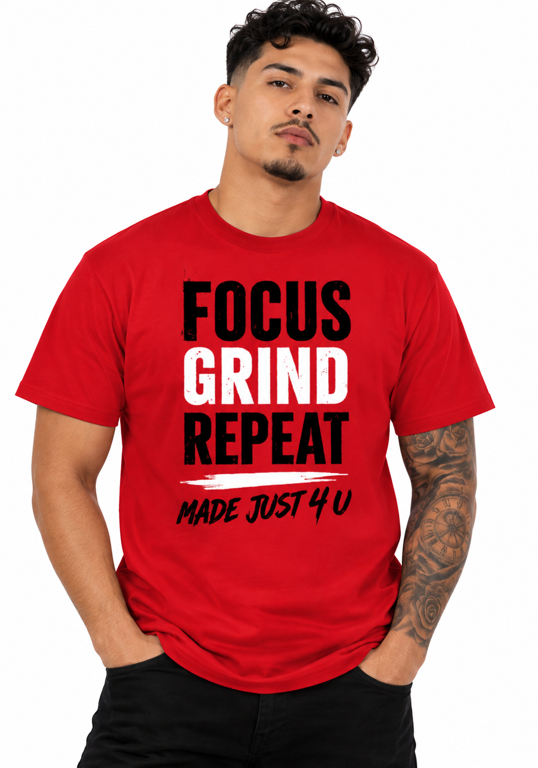 Focus Grind Repeat Unisex T-Shirt