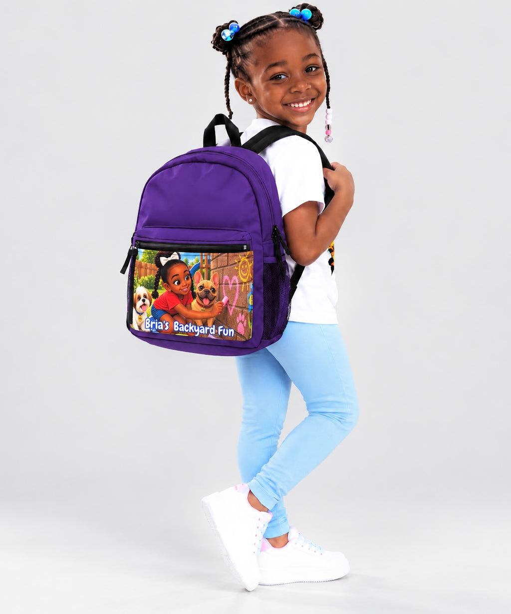 Bria’s Backyard Fun Kids Backpack Purple