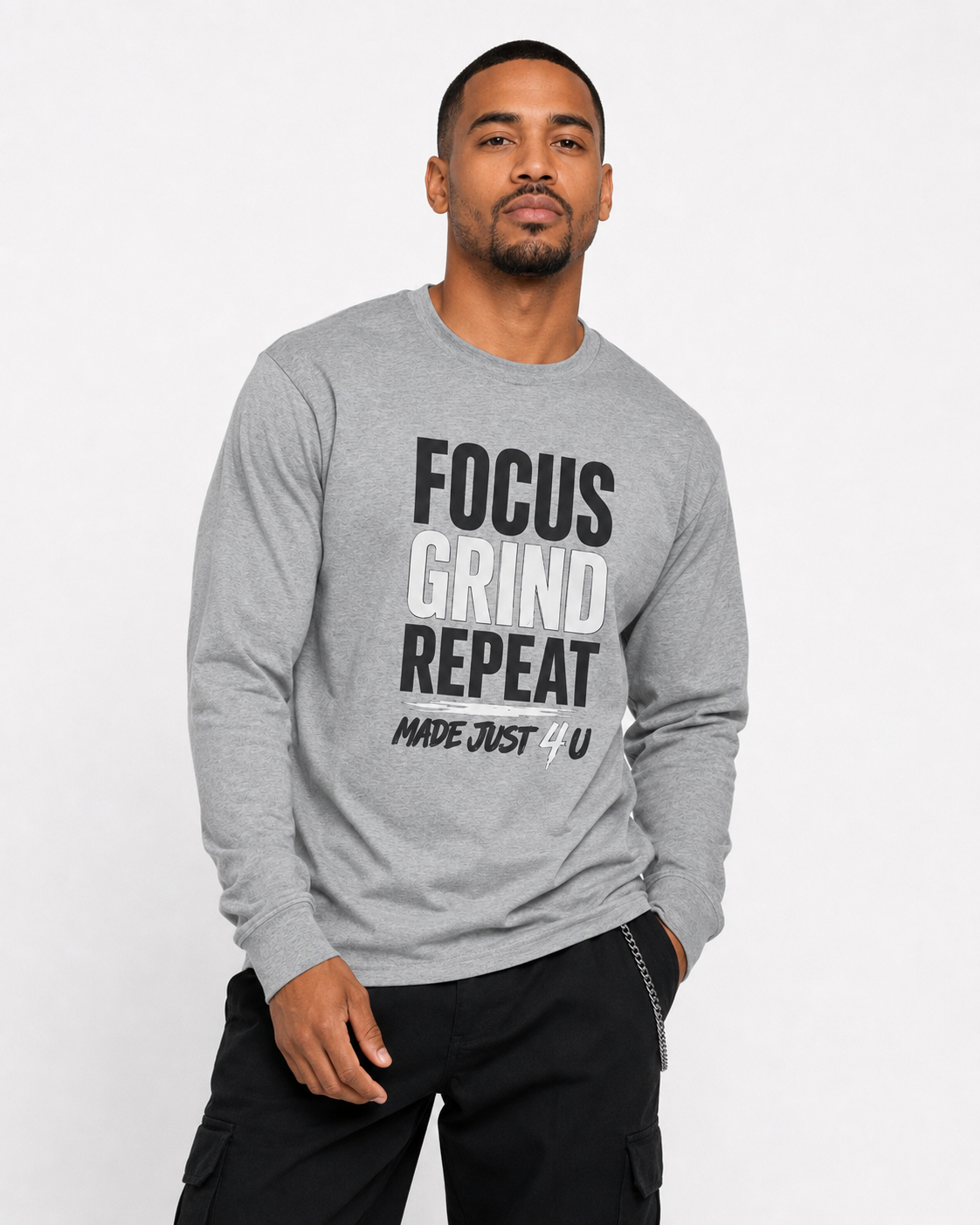 Focus Grind Repeat Long Sleeve Tee