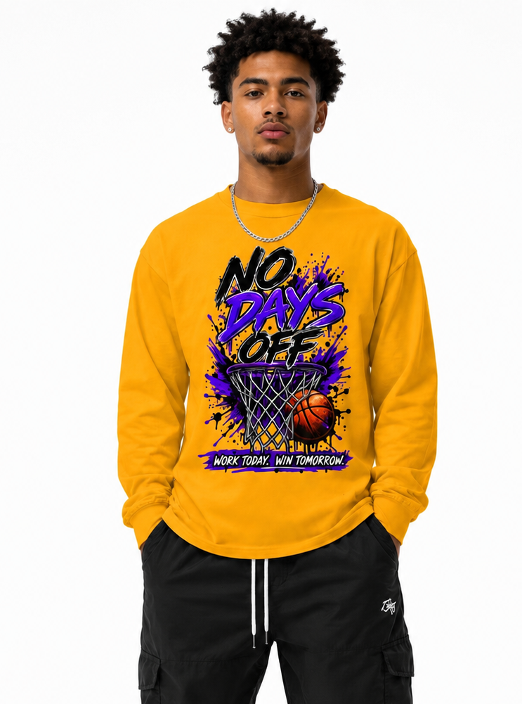 No Days Off Cotton Long Sleeve Tee