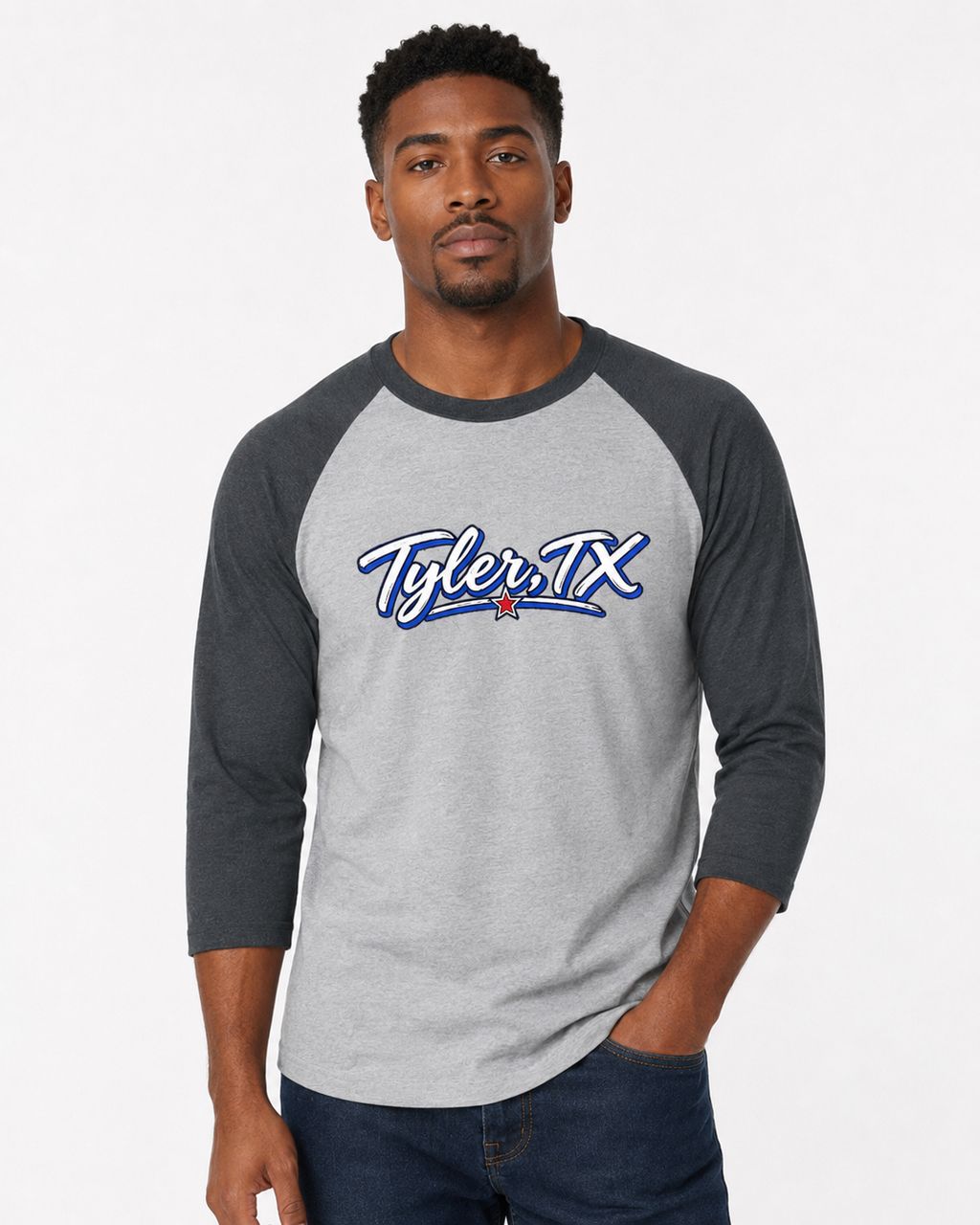 Tyler Unisex Three-Quarter Sleeve Raglan Shirt