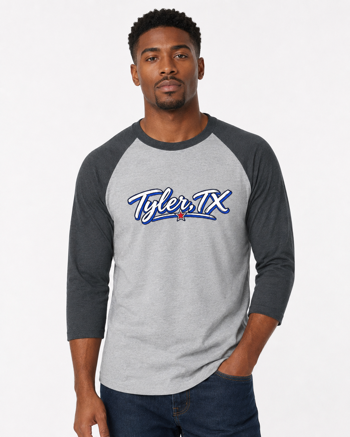 Tyler Unisex Three-Quarter Sleeve Raglan Shirt