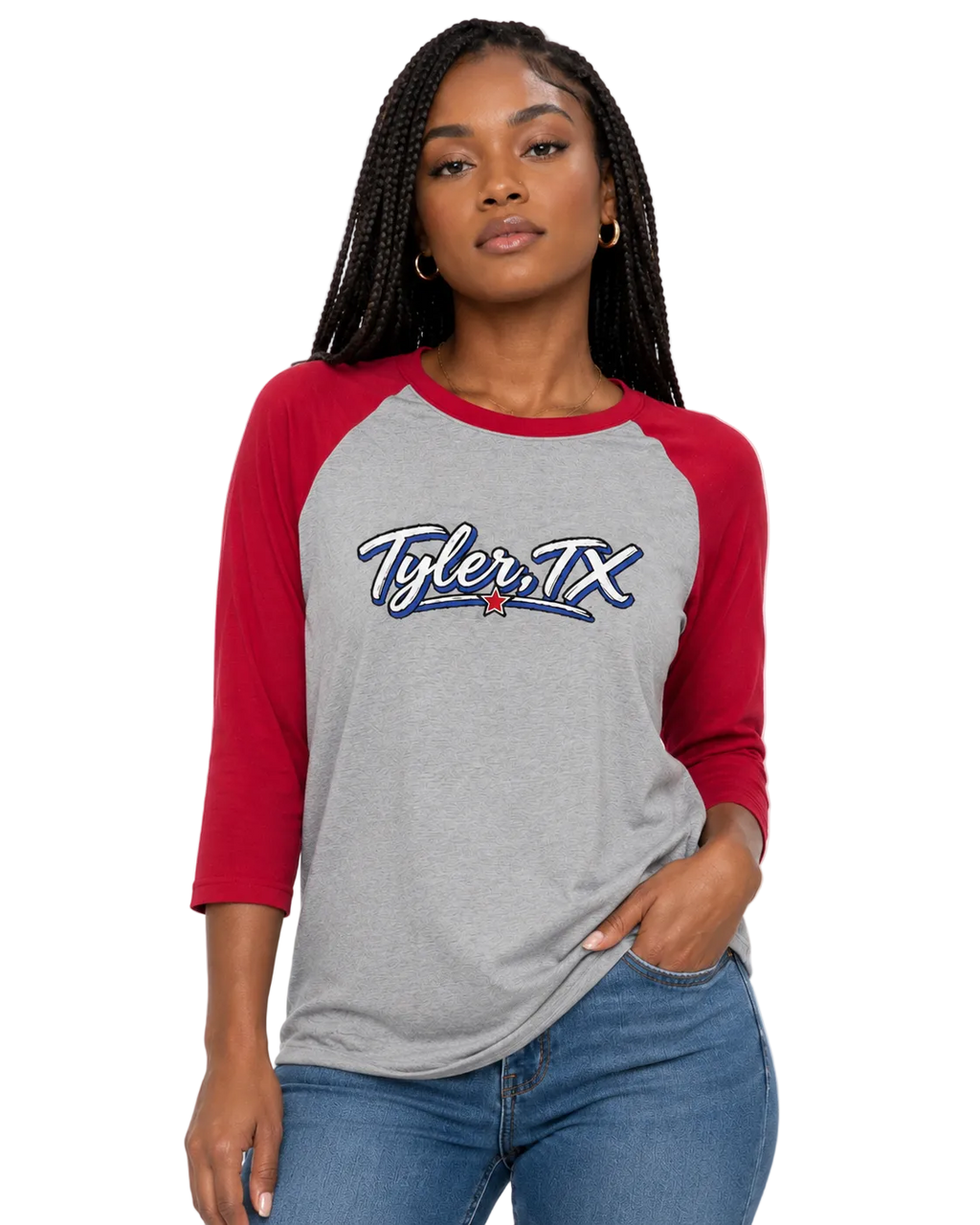 Tyler Unisex Three-Quarter Sleeve Raglan Shirt