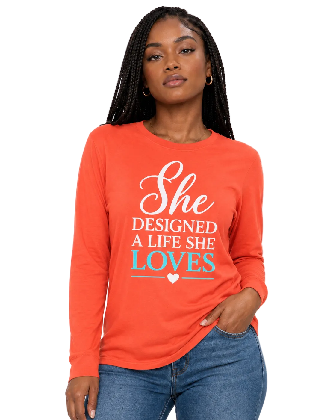 She Designed a Life She Loves Garment-dyed Long Sleeve T-Shirt