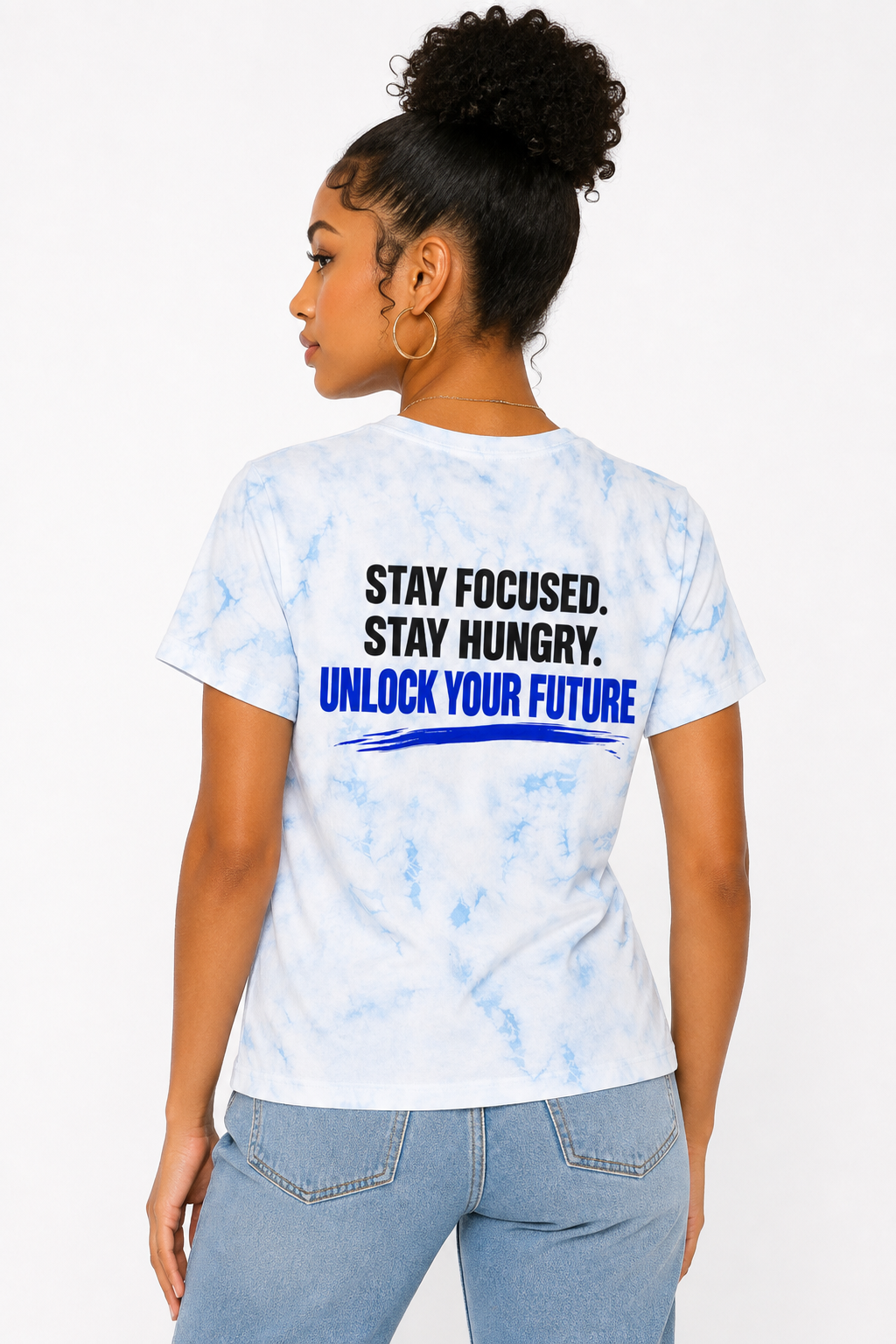 Success Is the Key women 
 Fashion Tie-Dyed T-Shirt