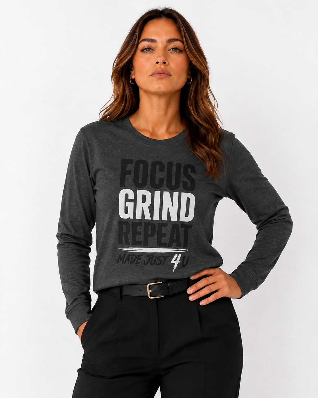 Focus Grind Repeat Long Sleeve Tee