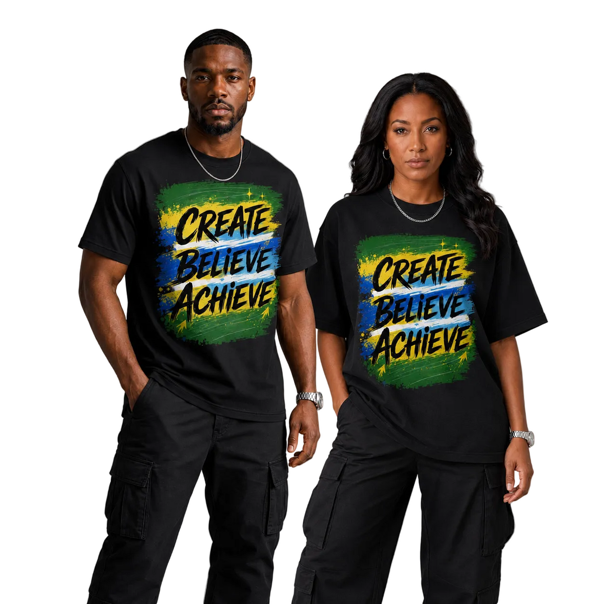 Create, Believe, Achieve Heavy Cotton T-Shirt