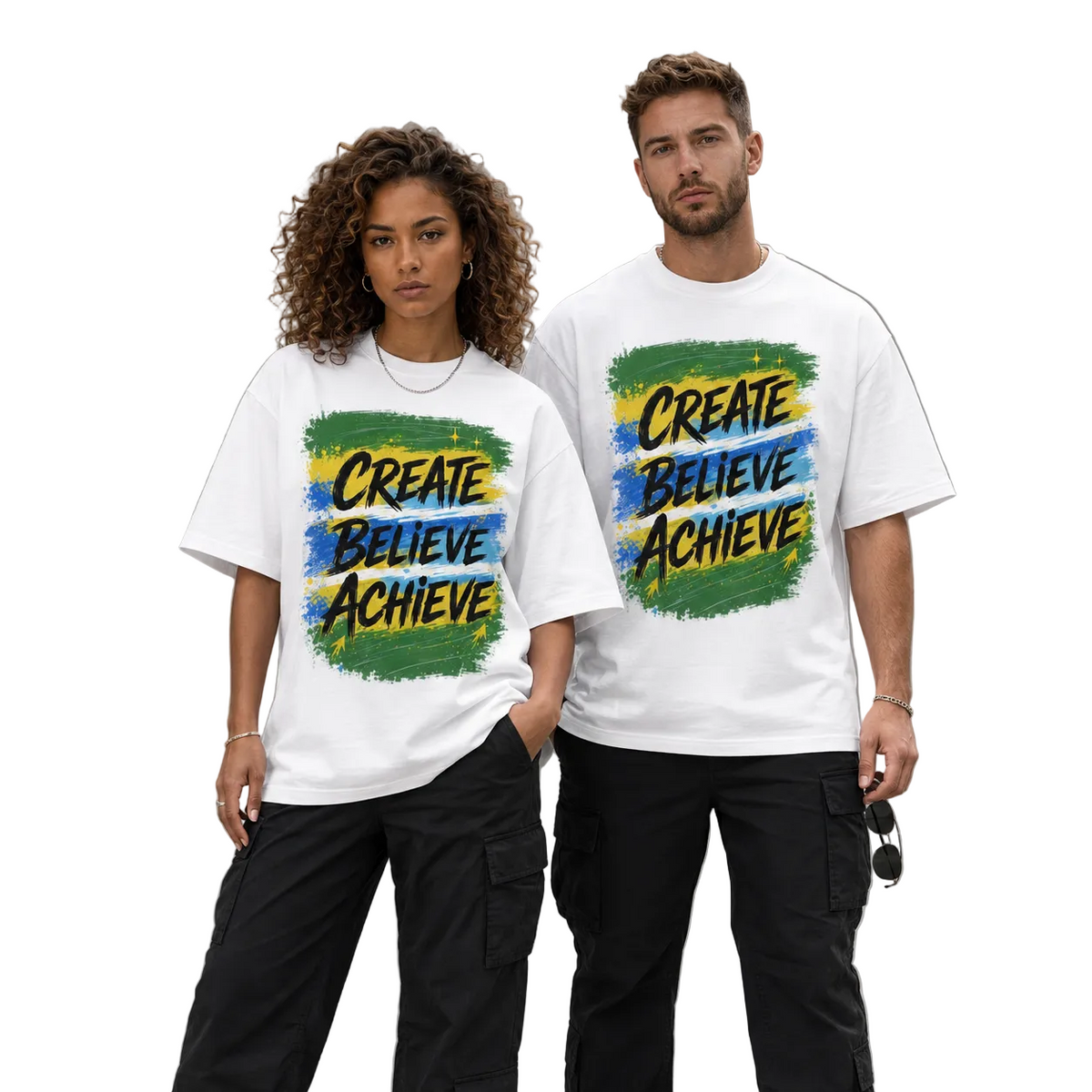 Create, Believe, Achieve Heavy Cotton T-Shirt