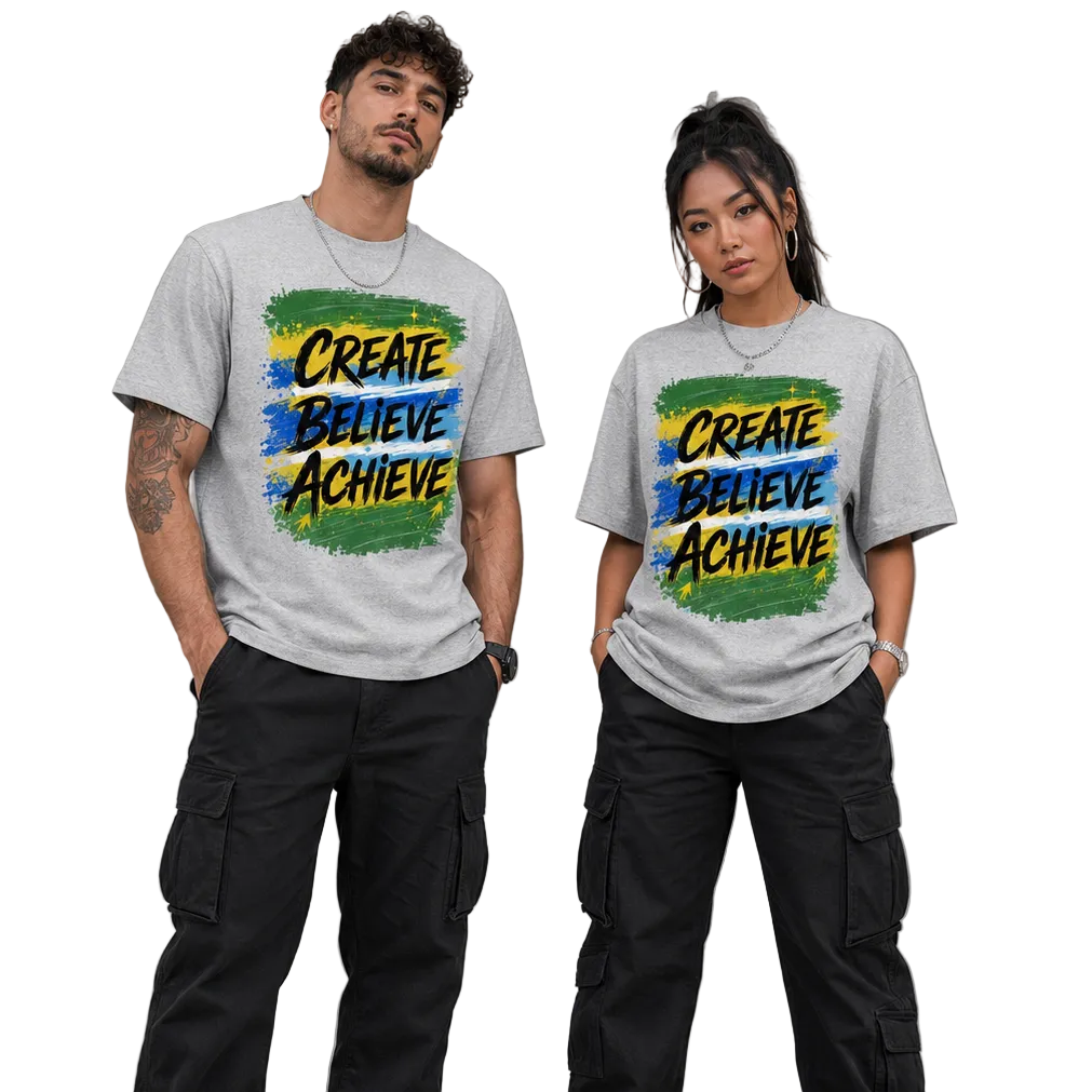 Create, Believe, Achieve Heavy Cotton T-Shirt