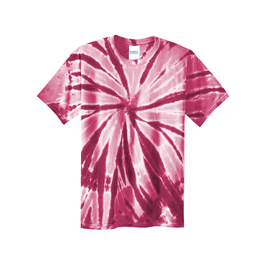 Youth Pink Emoji Vibe Tie-Dye Tee