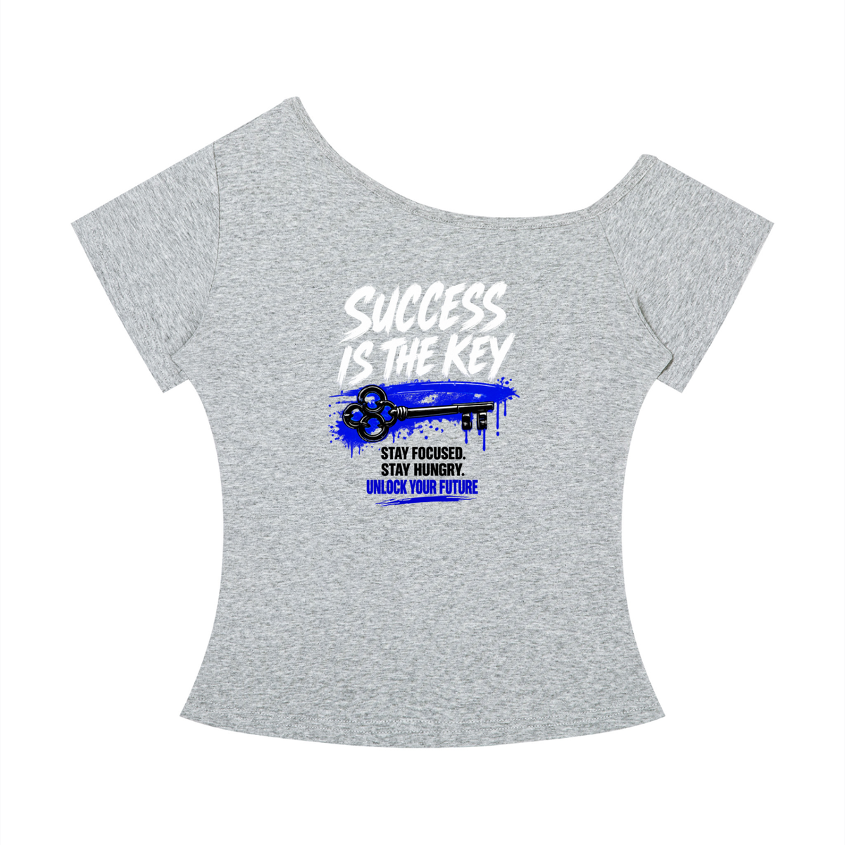 Success Is the Key Women’s Off-the-Shoulder T-Shirt